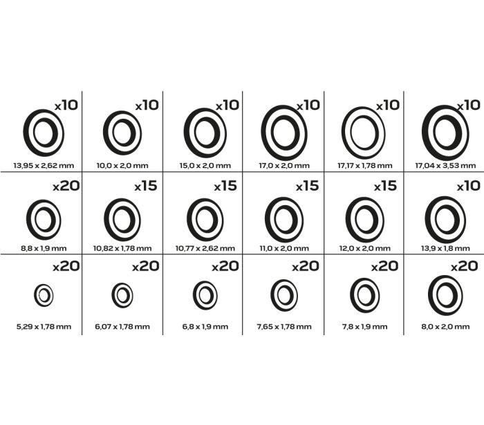 Набір кілець гумових O-ring 270 од.