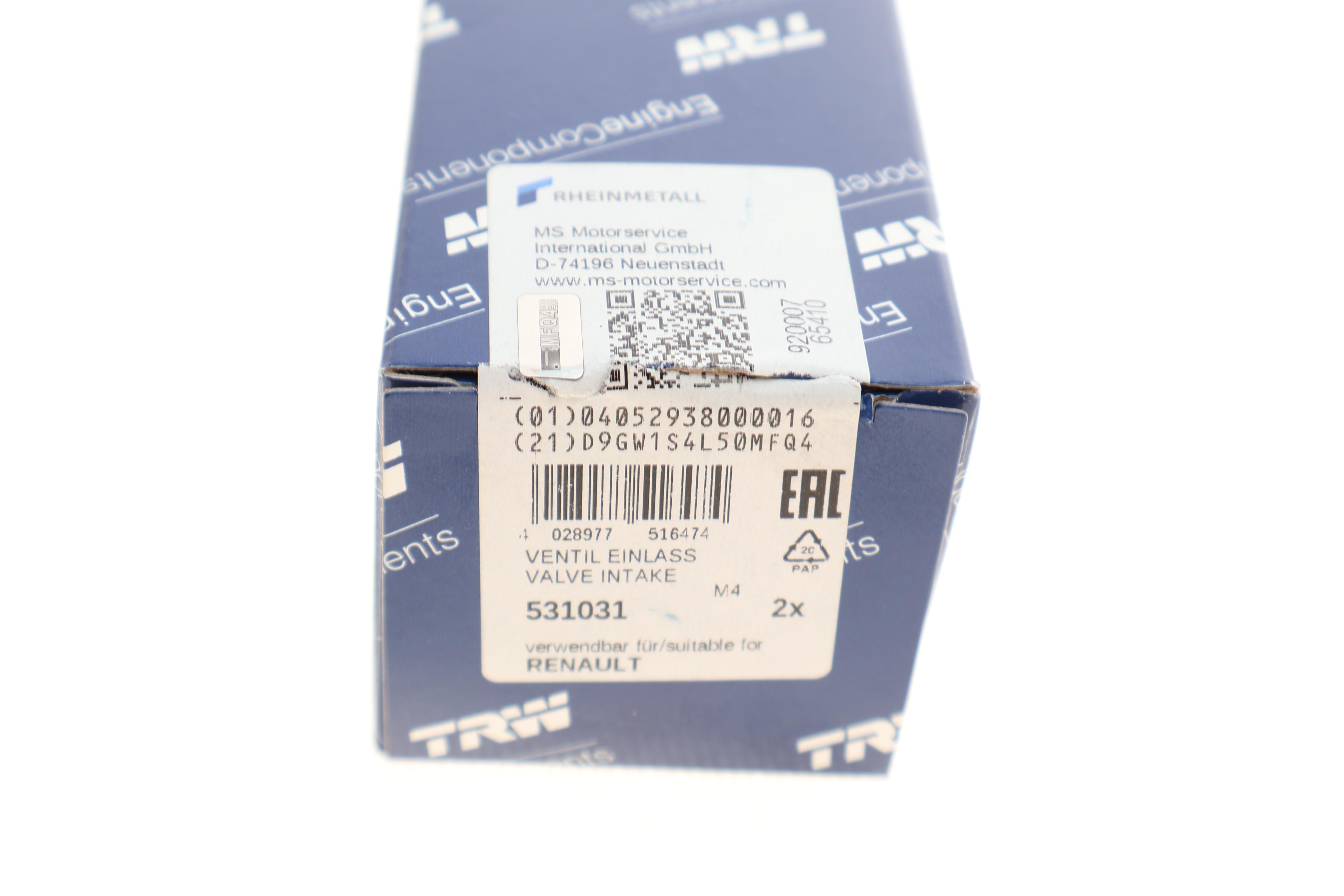 Клапан (впуск) Renault Kangoo 1.6 16V 01- (32.5x5.5x109.2)