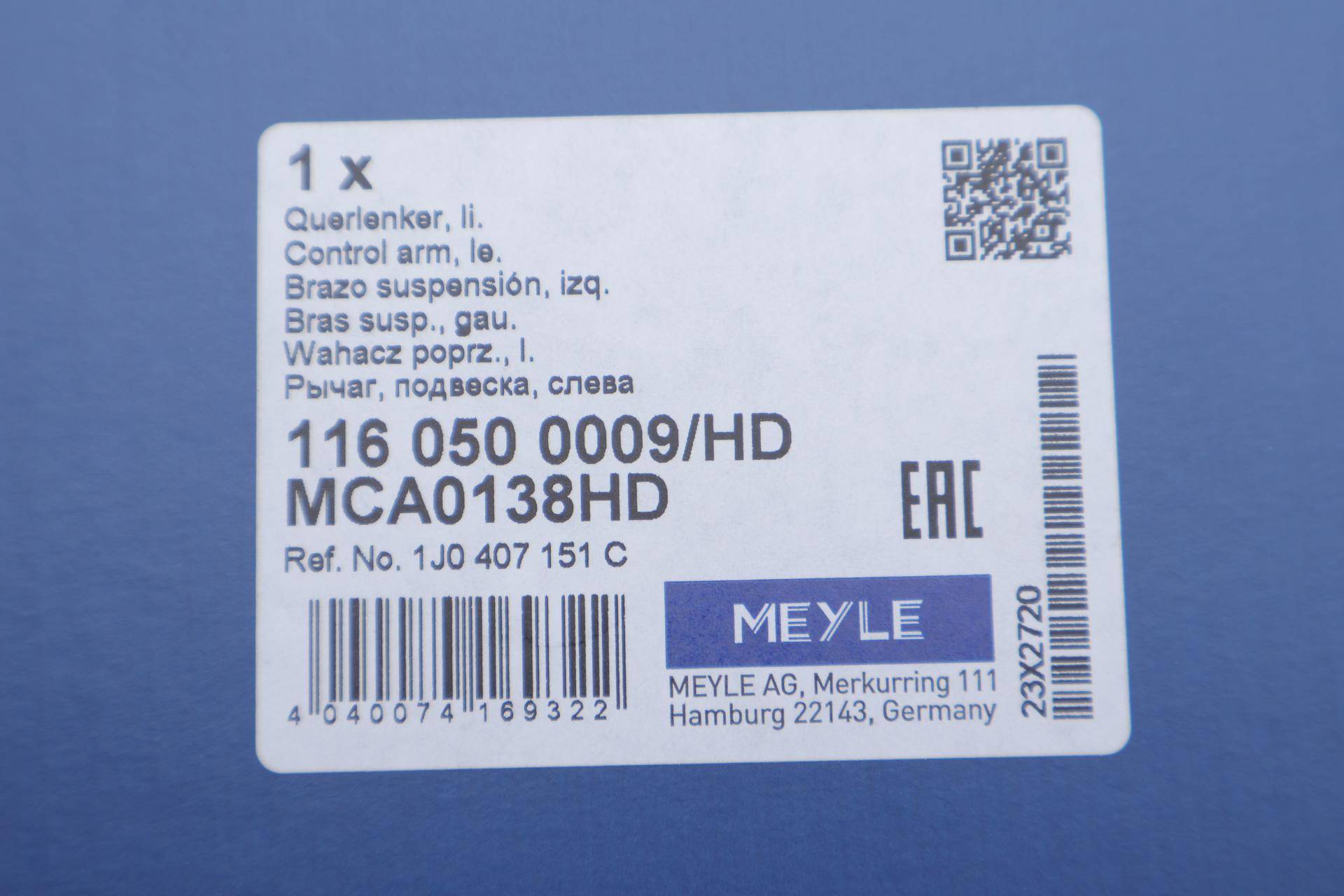 Важіль підвіски (передній/знизу) (L) Audi A3/Skoda Octavia/VW Bora/Golf (з кульовою) 96-10