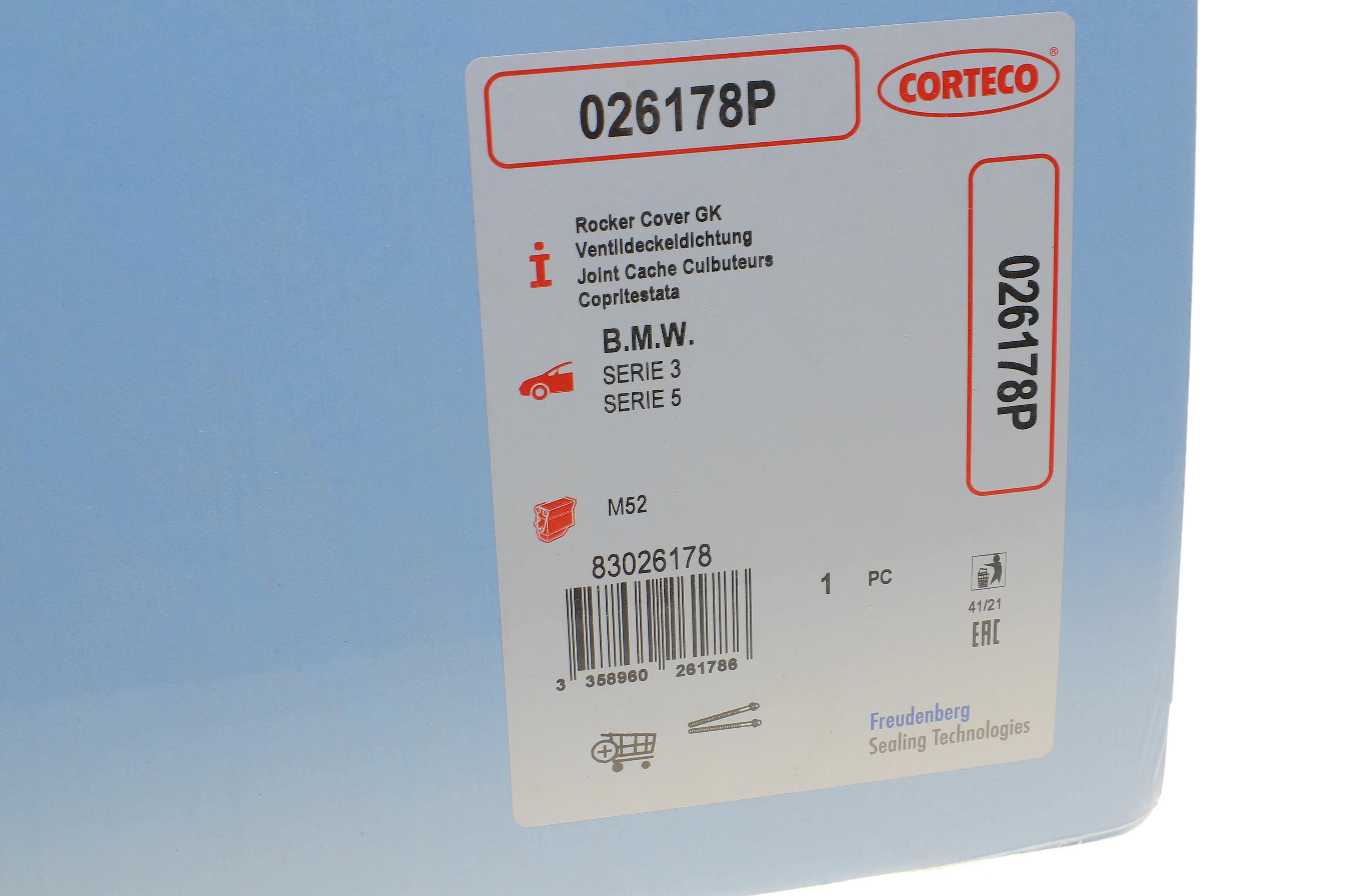 Прокладка кришки клапанів BMW 3 (E36/E46)/5 (E39)/7 (E38)/X5 (E53) 2.0-3.0i 95-06 (к-кт)