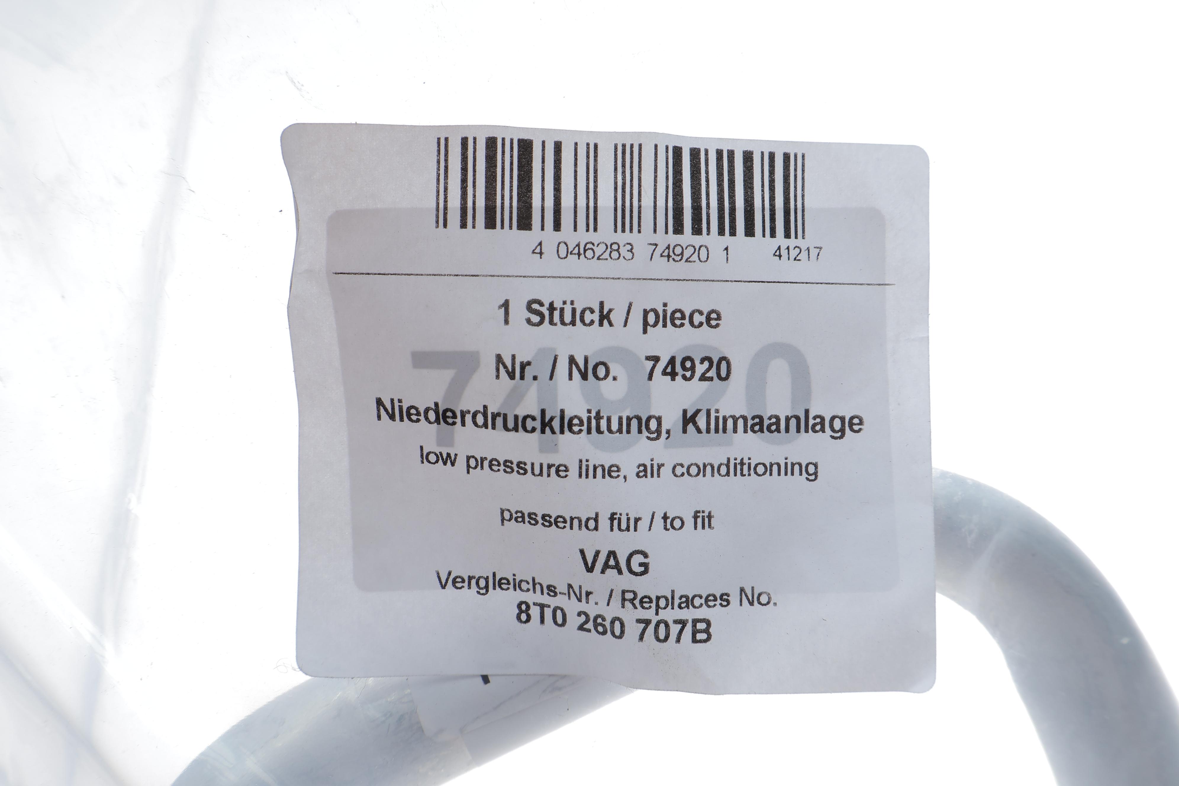 Трубка кондиціонера Audi A4 1.8-2.0 TFSI 07-15