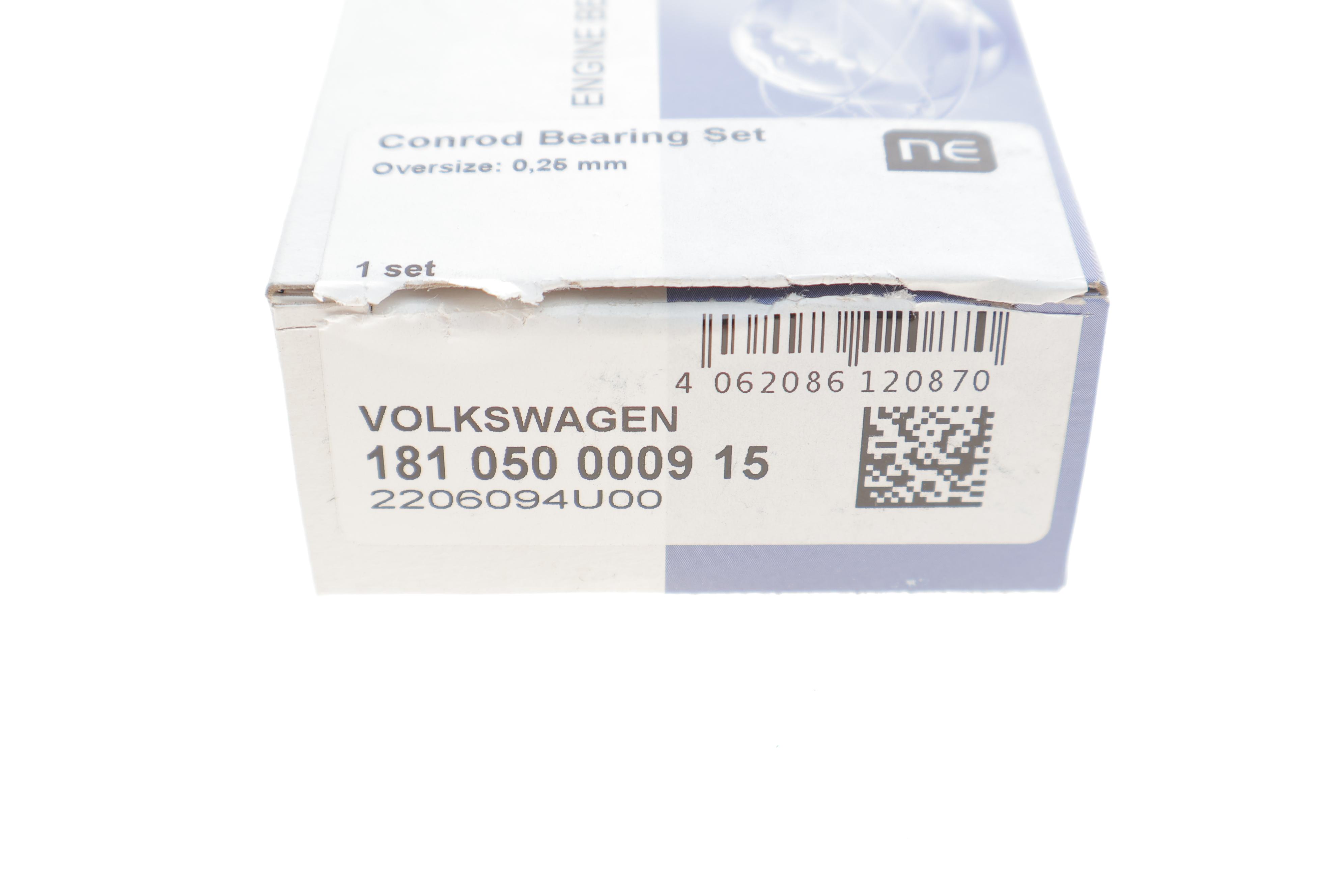 Вкладиші шатунні VW Caddy/Passat/T4 1.6/1.9D (+0.25) = 6150582500