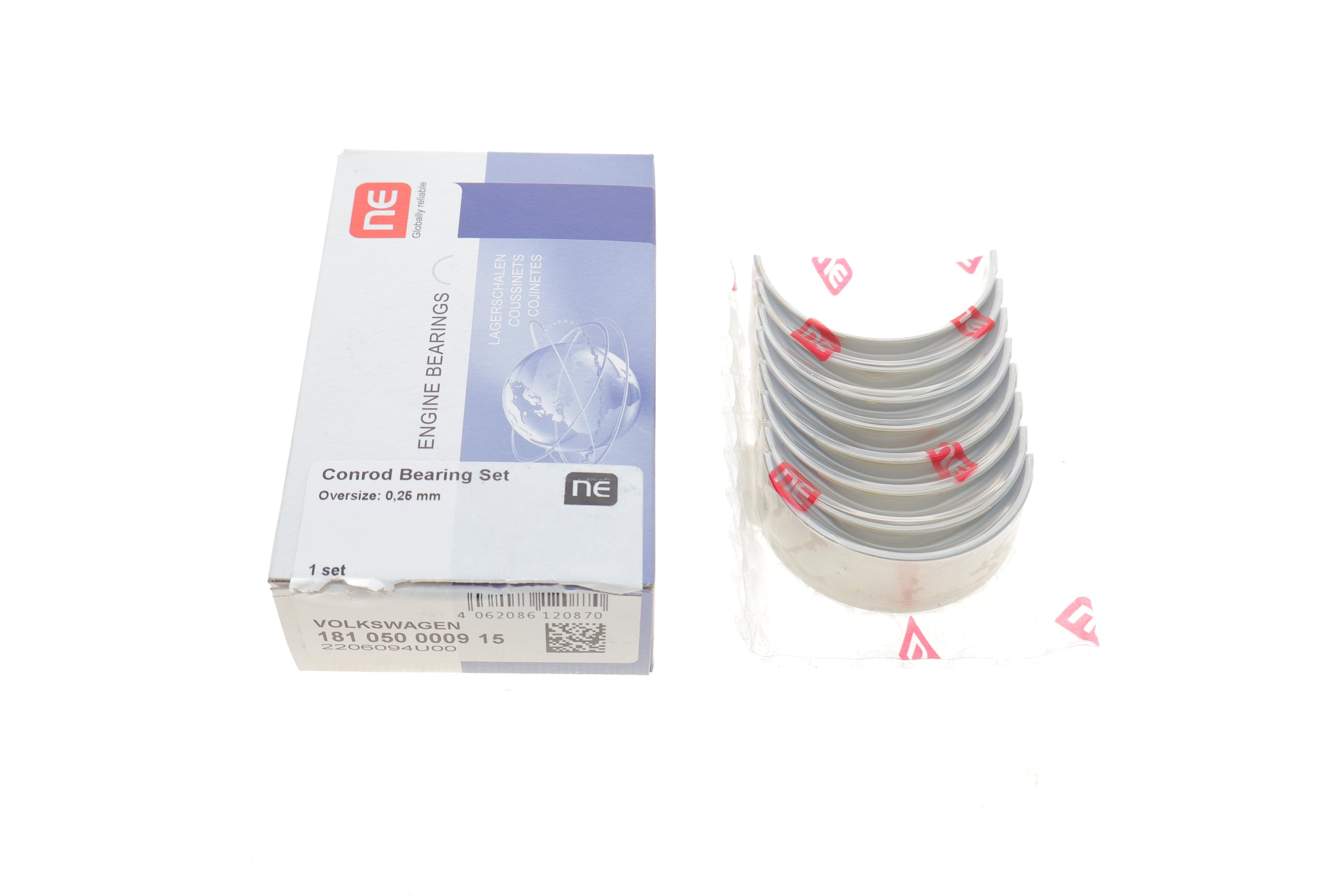 Вкладыши шатунные VW Caddy/Passat/T4 1.6/1.9D (+0.25) = 6150582500