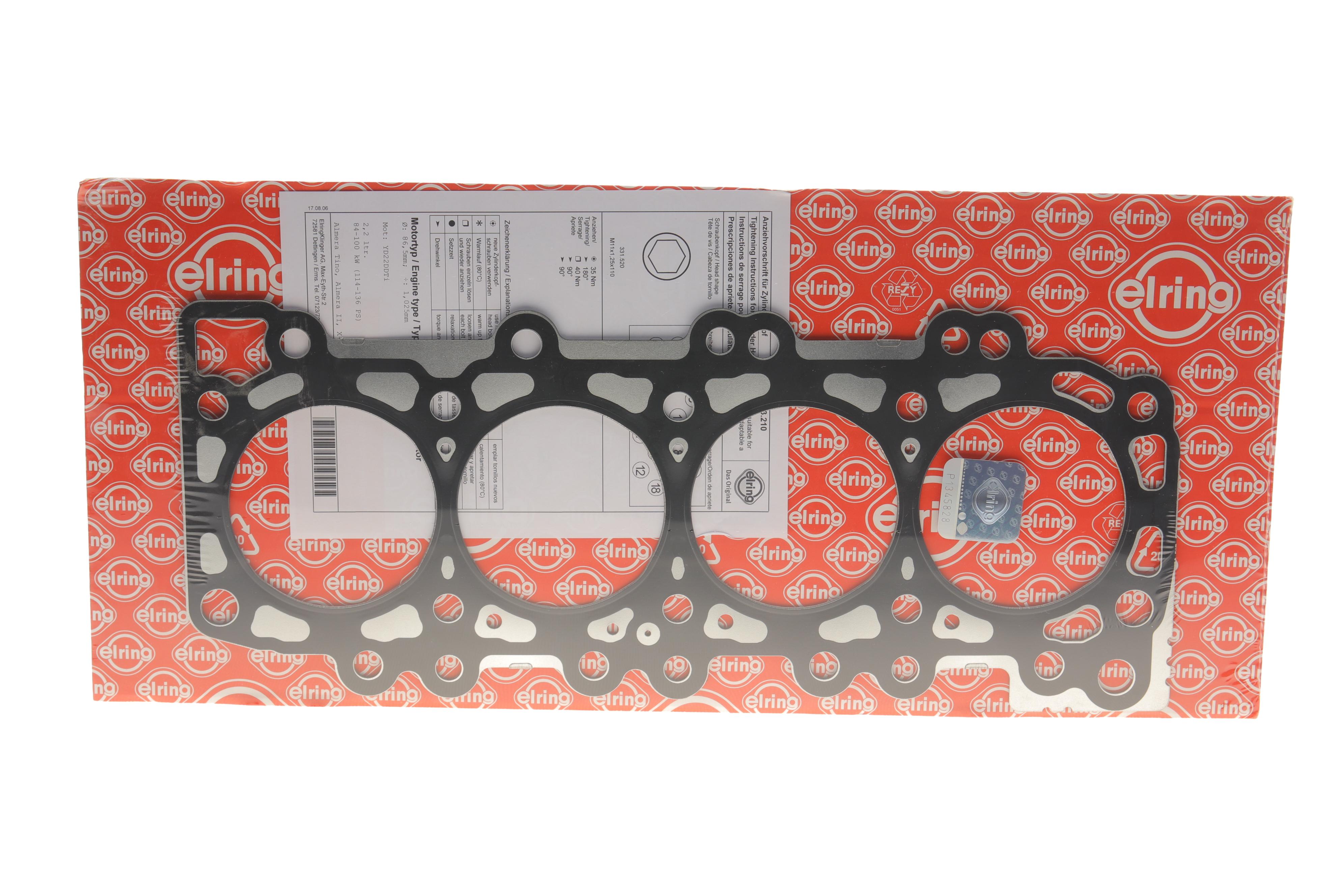 Прокладка ГБЦ Nissan Almera/Primera/X-Trail 2.2 dCi 00- (5 меток) (1.025mm)