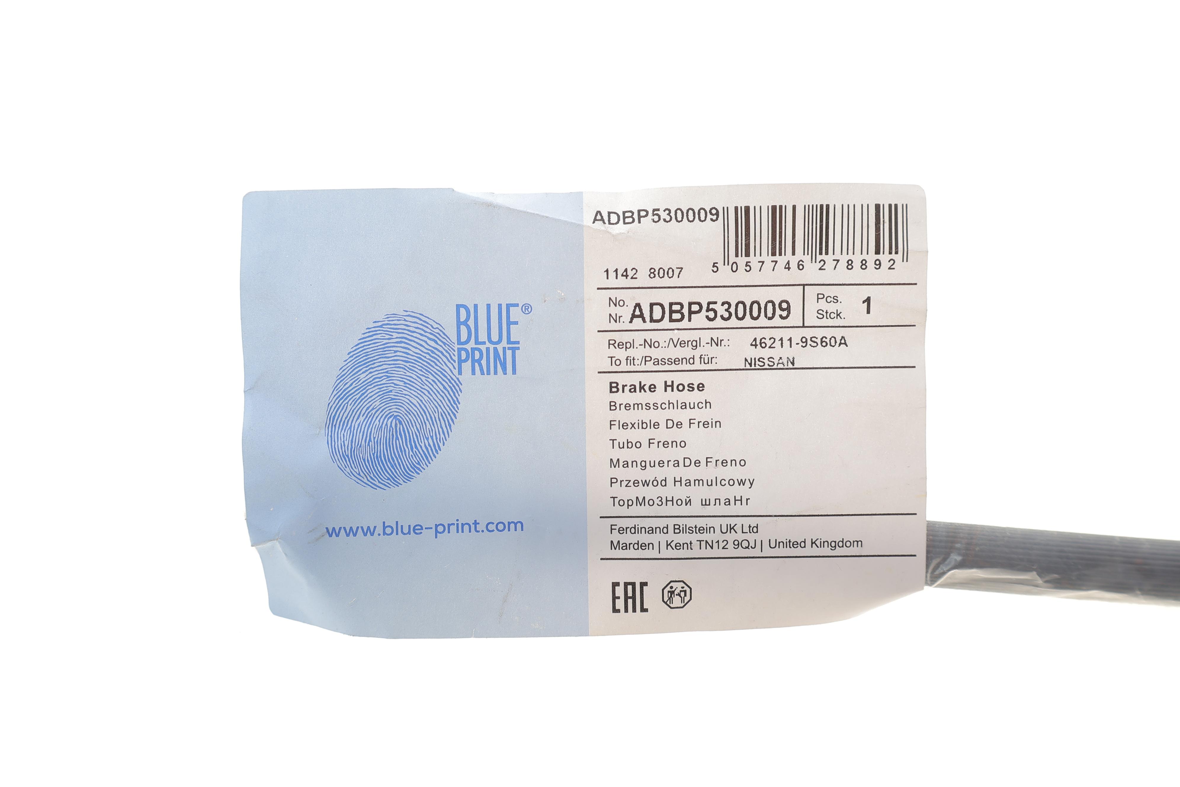 Шланг гальмівний (передній) (L) Nissan Navara 2.4 97-04 (L=393mm)