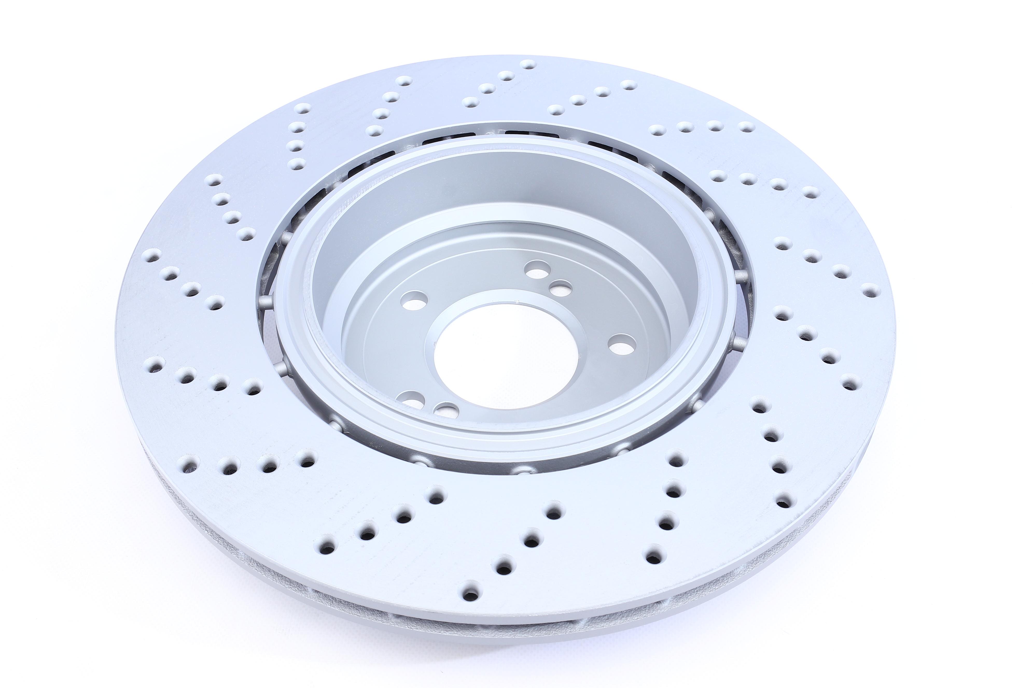 Диск гальмівний (задній) BMW 5 (E60/E61)/6 (E63) 04-10 (R) (370x24) (з покриттям) (з отвором) (вент)