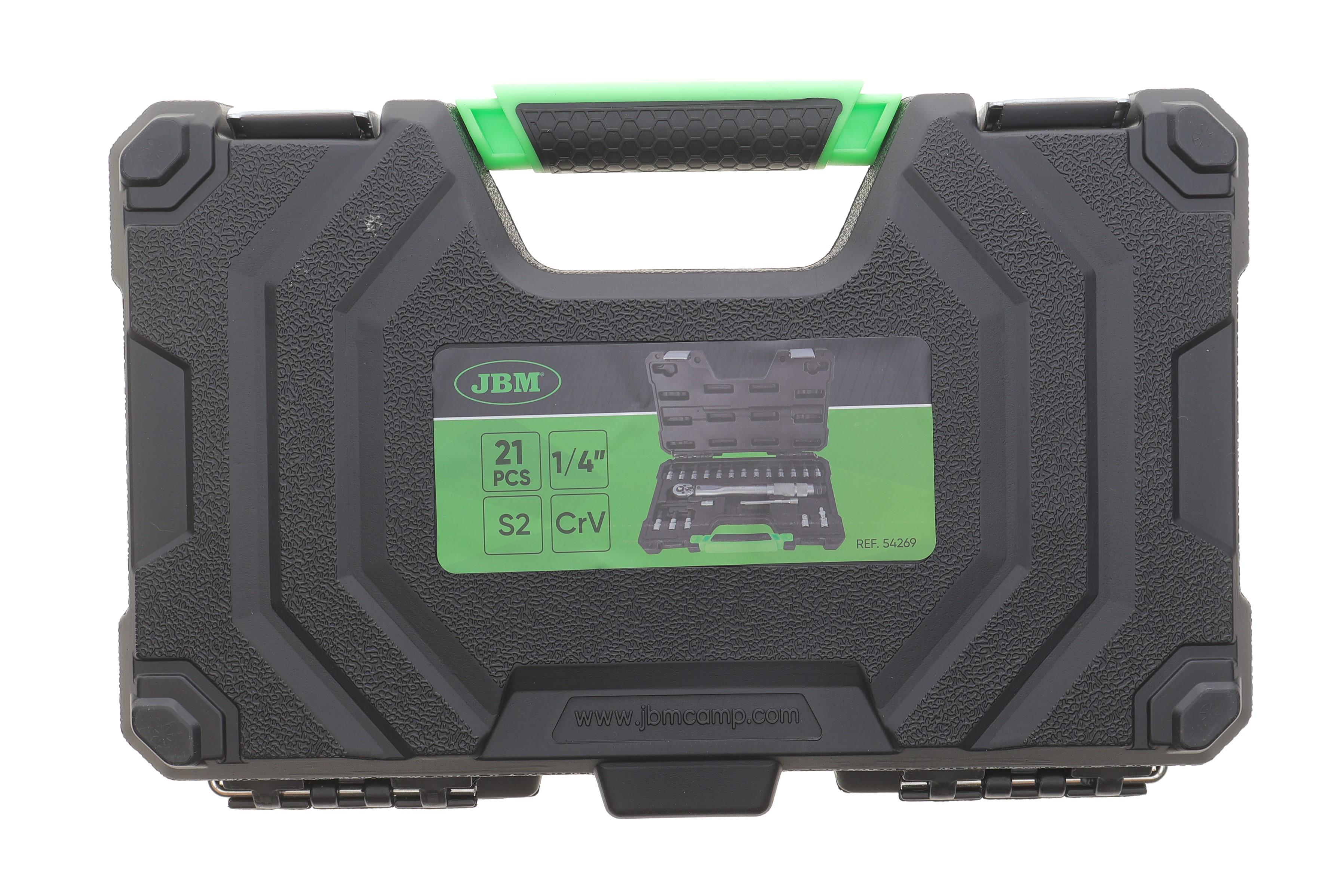 Ключ динамометрический 1/4" 2-25 Нм 270 мм + головки со вставкой 20 ед.