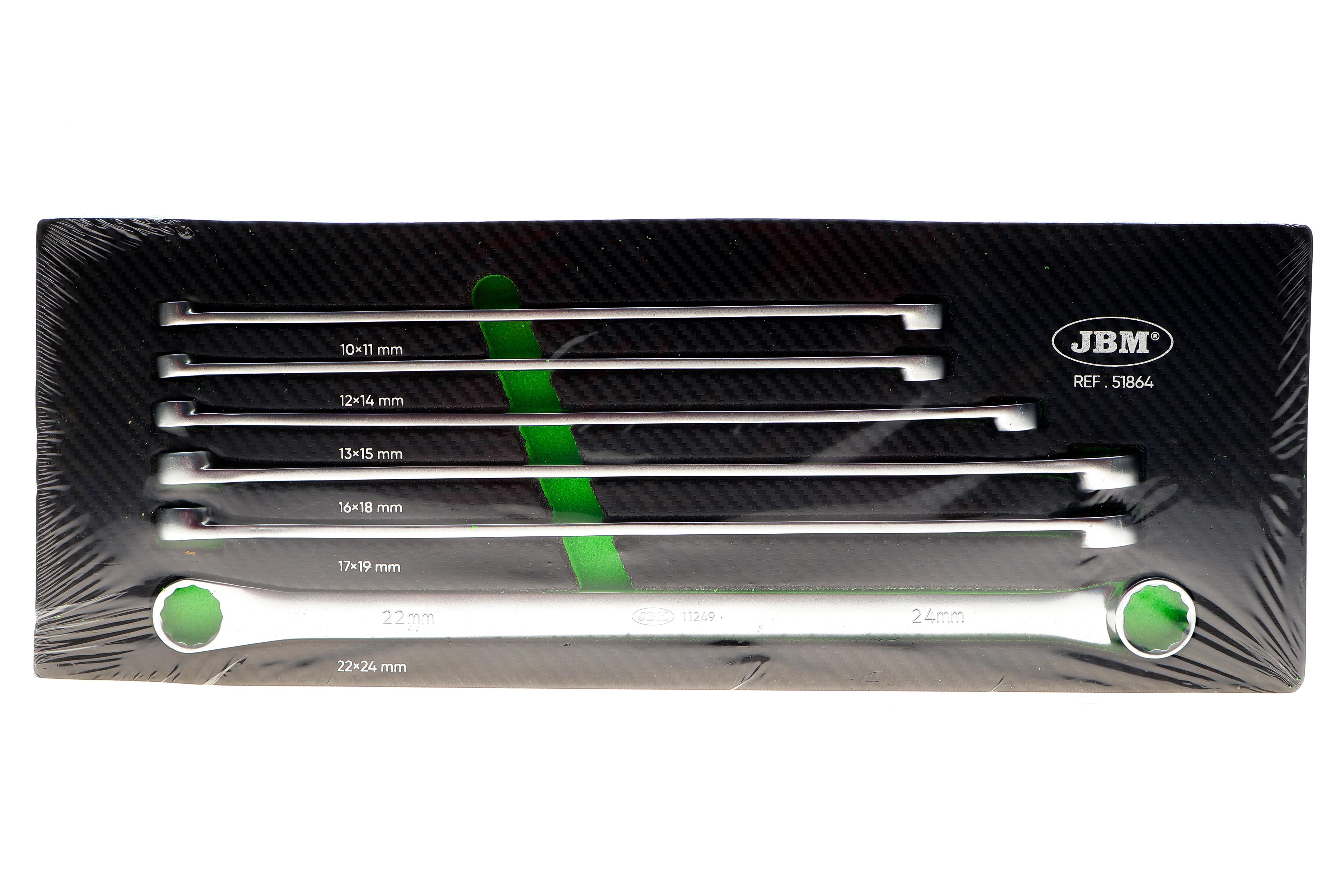 Набір ключів накидних 10x11-22x24 мм 6 од.