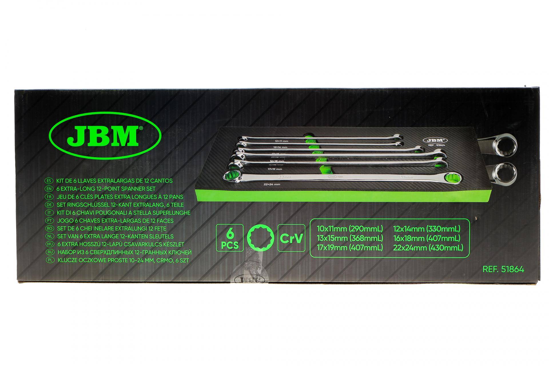 Набір ключів накидних 10x11-22x24 мм 6 од.