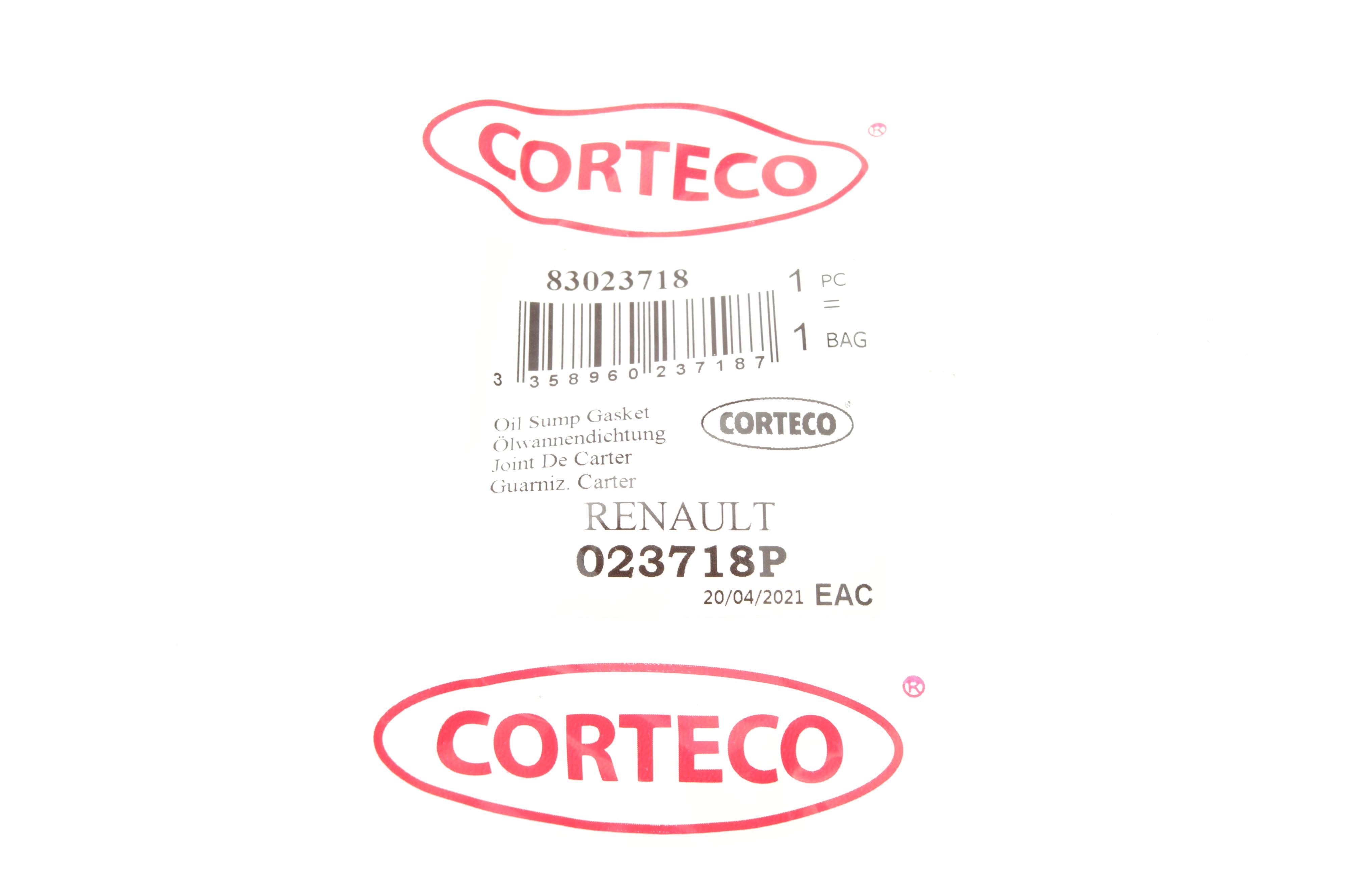 Прокладка поддона Renault Kangoo 1.5dCi (алюминий)