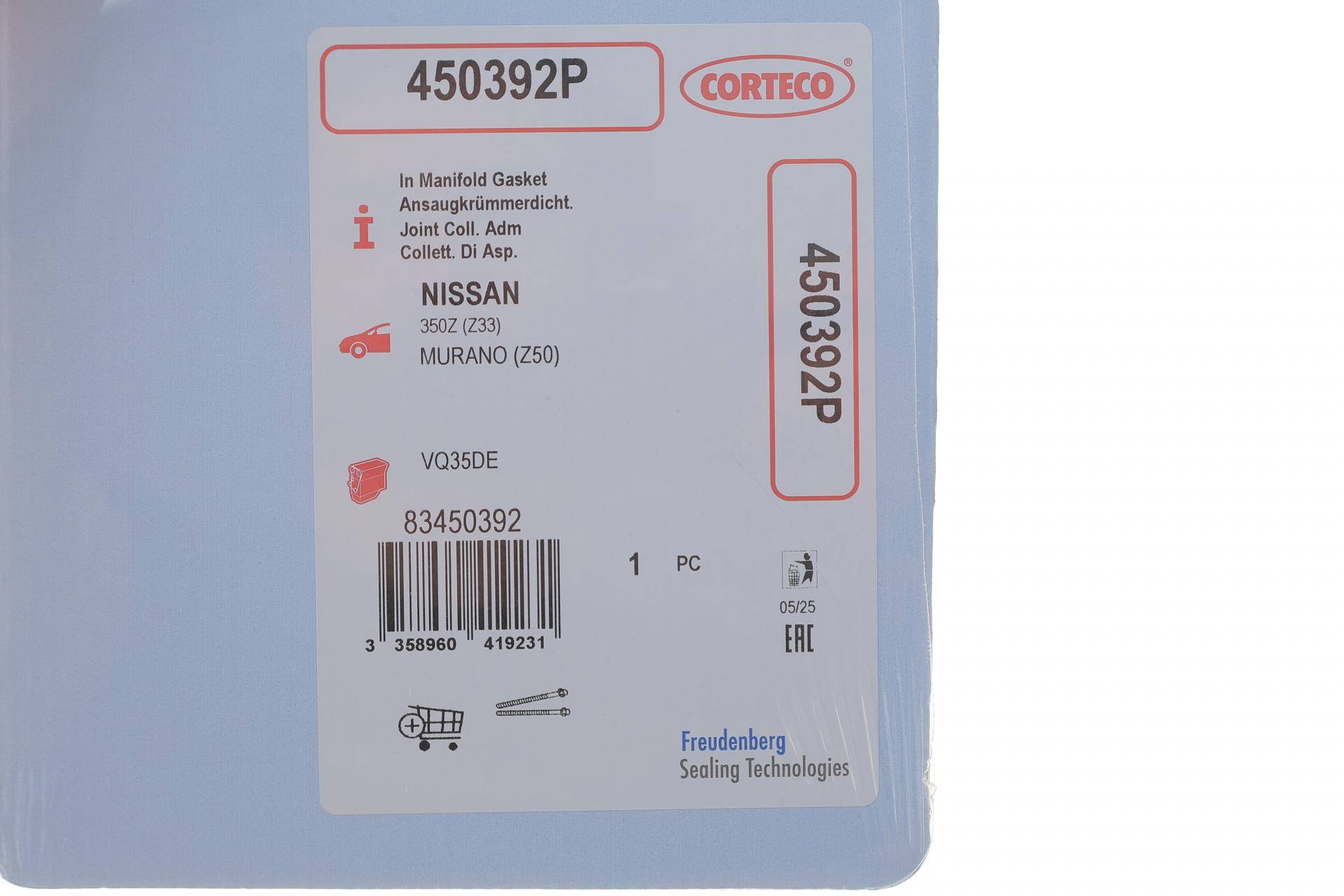 Прокладка колектора впускного/випускного Renault Laguna III 3.5 V6 08-15/Nissan Murano 3.5 03-08