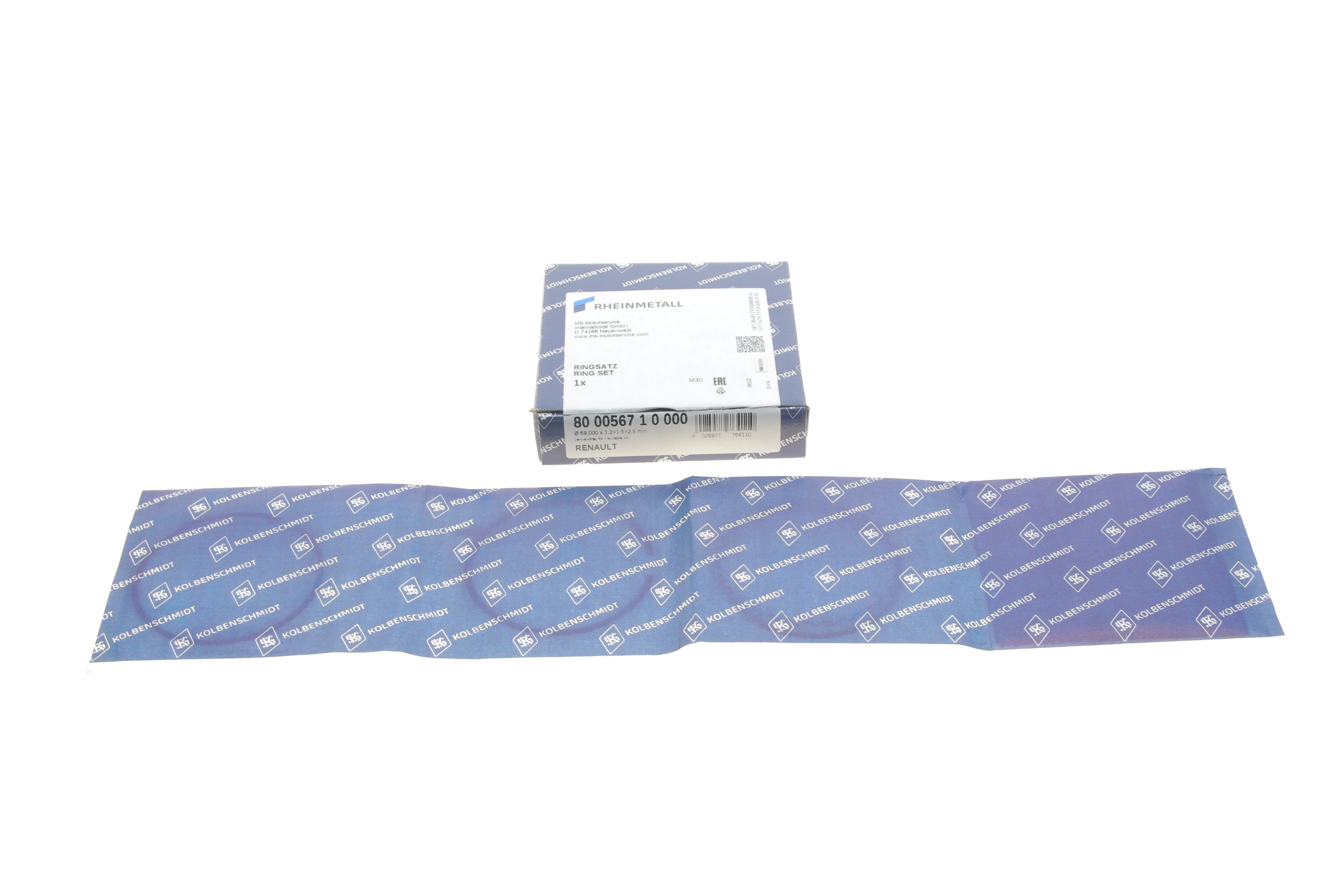 Кольца поршневые Renault Clio/Kangoo 1.2 16V 01-(69.00mm/STD) (2.5-1.2-1.5)