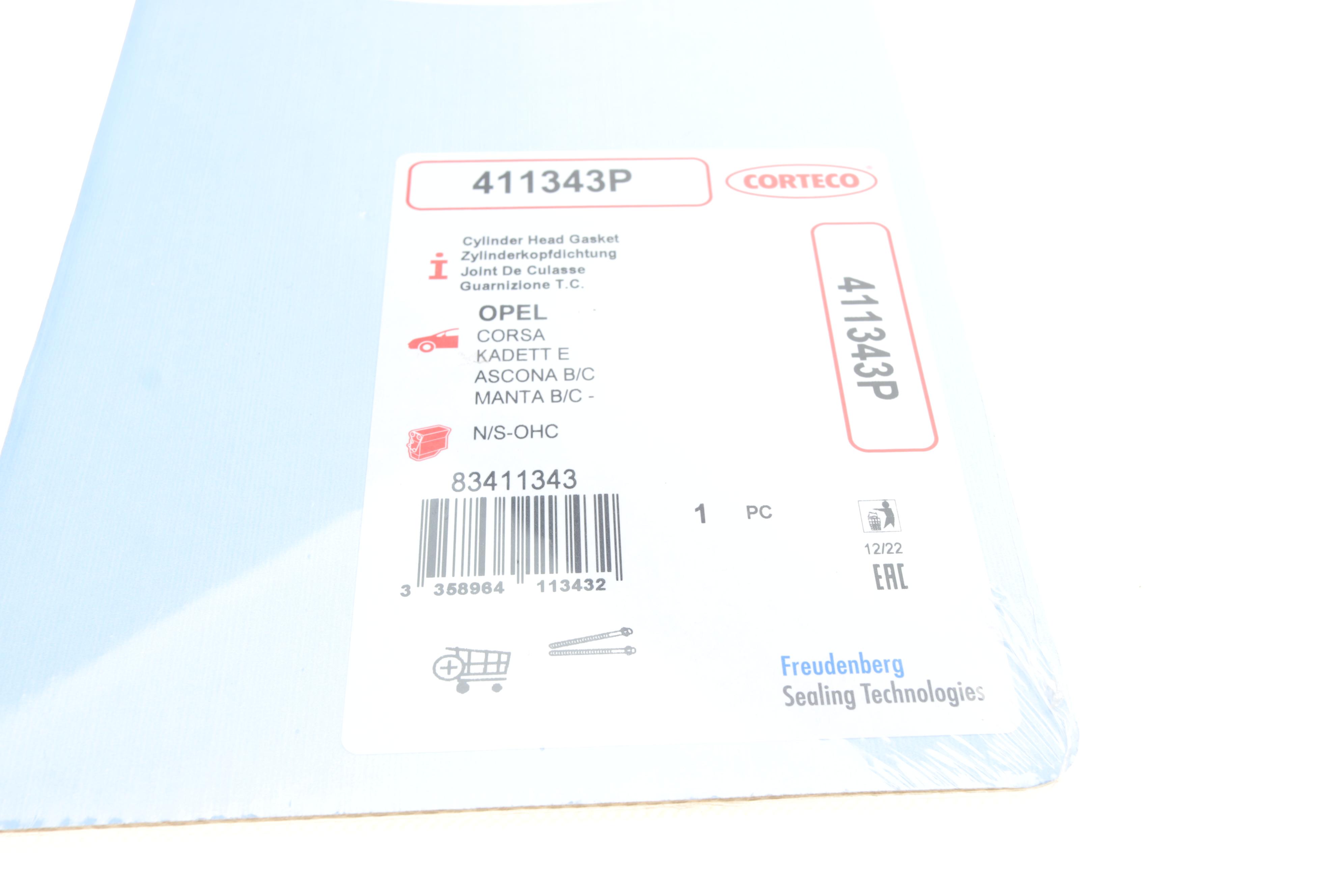 Прокладка ГБЦ Opel Corsa A/Kadett/Ascona C 1.3 OHC 79-