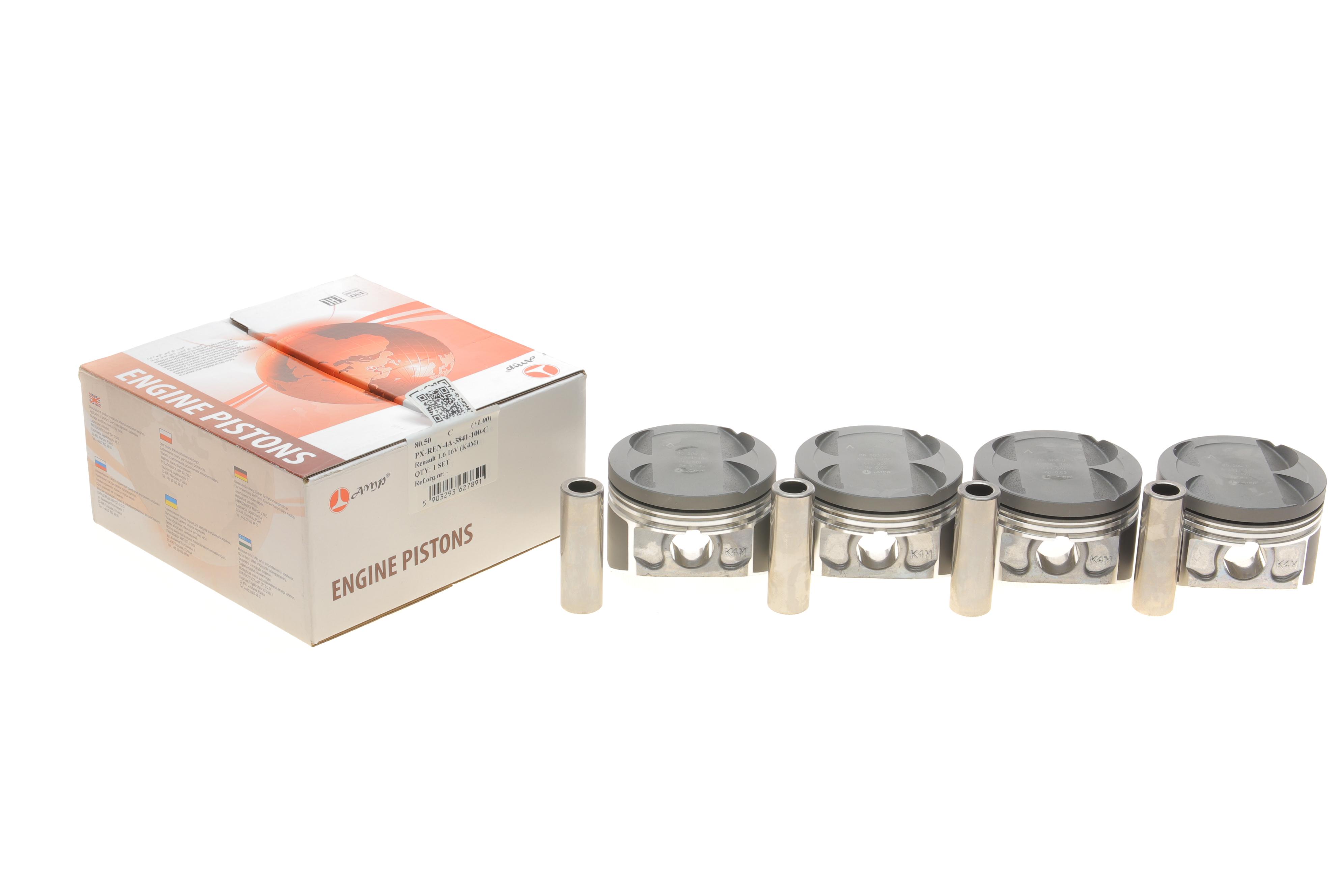 Поршень Dacia Duster/Logan/Sandero/Renault Clio/Kangoo 1.6 16V 98- (80.50mm/+1.00mm) (к-кт 4 шт)