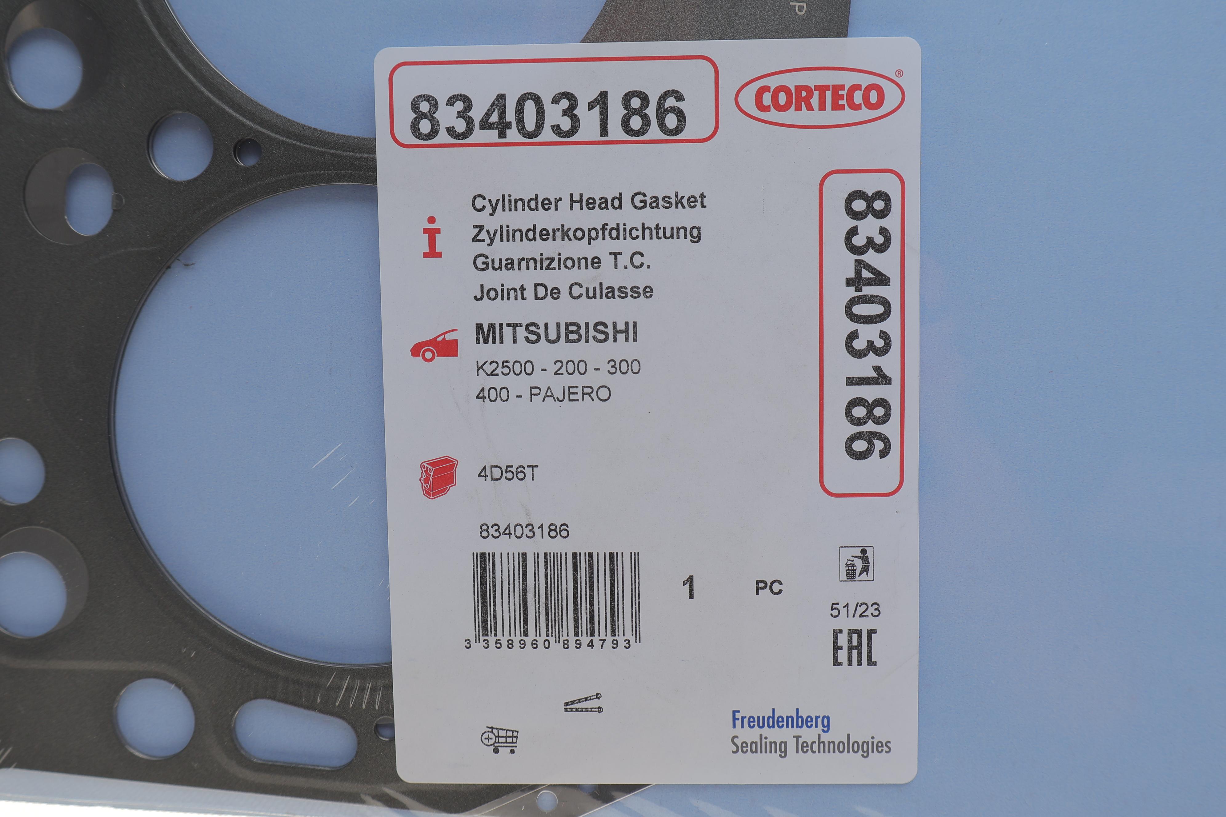 Прокладка ГБЦ Mitsubishi L200 2.5D 01-07 (1,55mm) (5 меток)