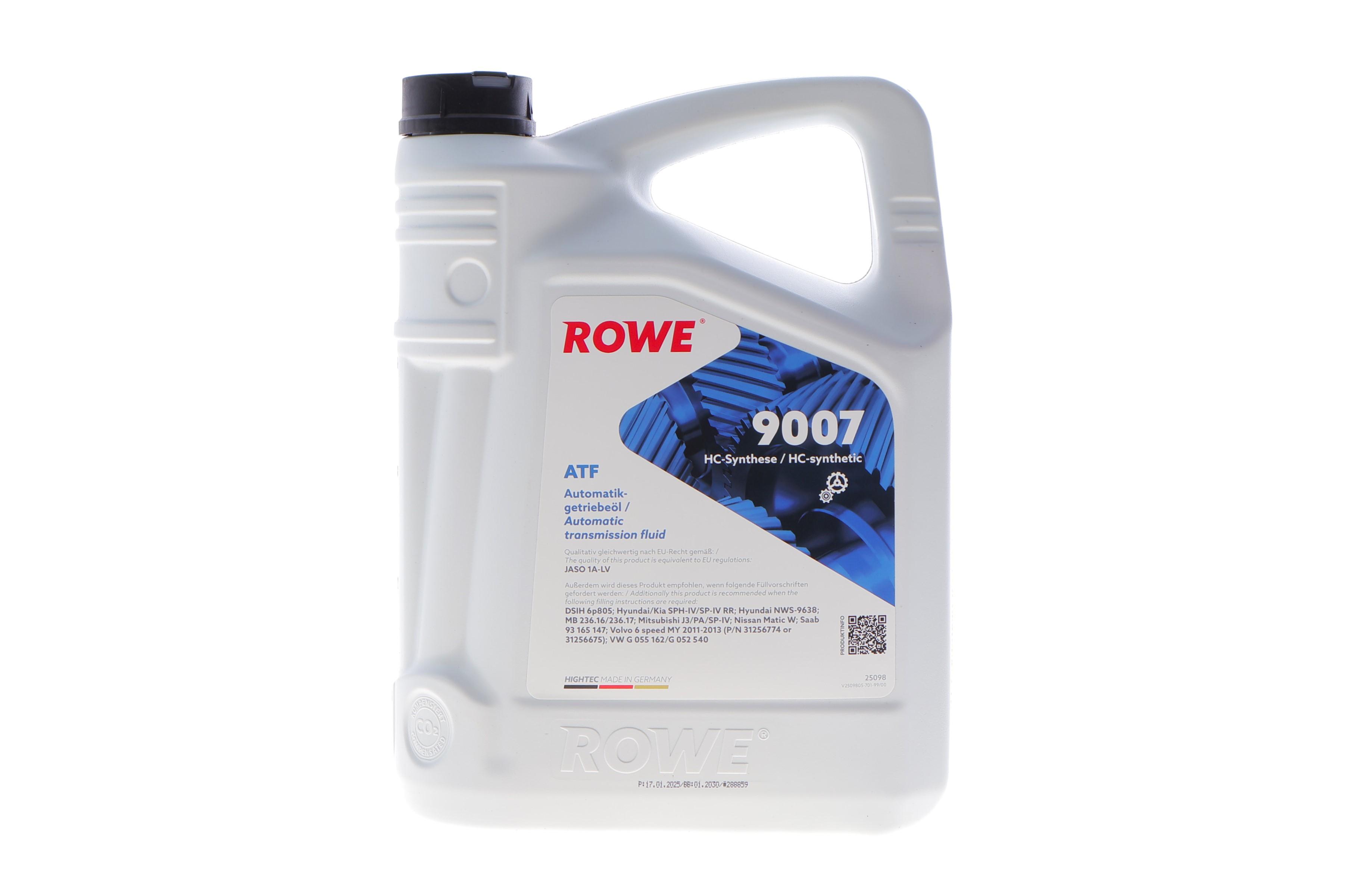 Масло HIGHTEC ATF 9007 (5L) (MB 236.16/236.17/VW G 055 162/G 052 540/JASO 1A-LV) (светло коричневый)