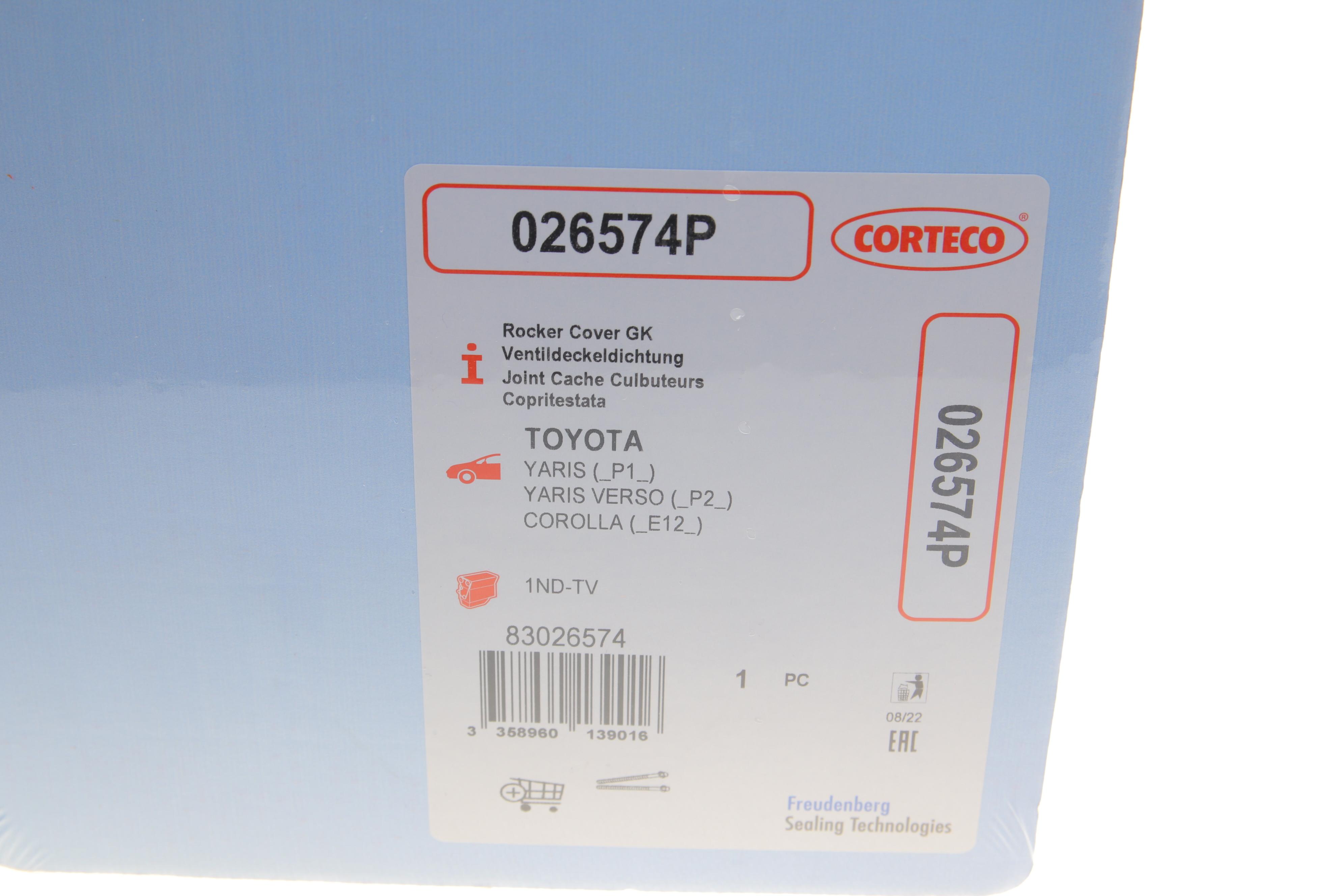 Прокладка кришки клапанів Toyota Corolla/Auris/Yaris 1.4D 04-18