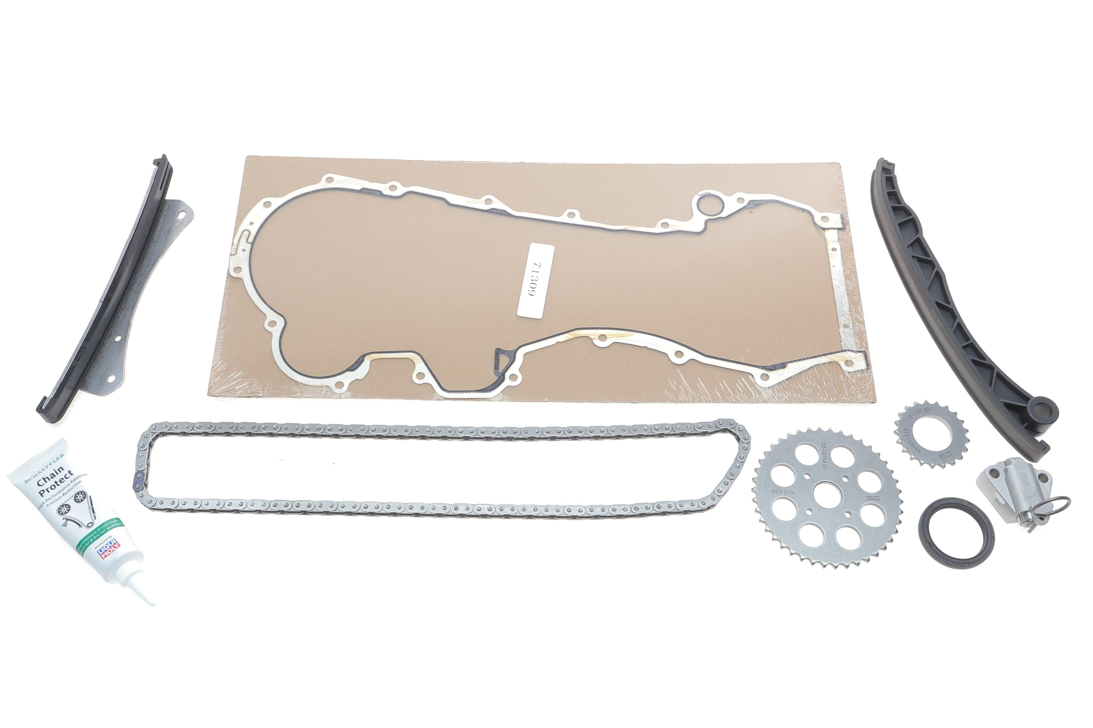 Комплект ланцюга ГРМ Fiat Doblo 1.3 D Multijet/JTD 16V, 04- (повний к-кт), (ланцюг INA)