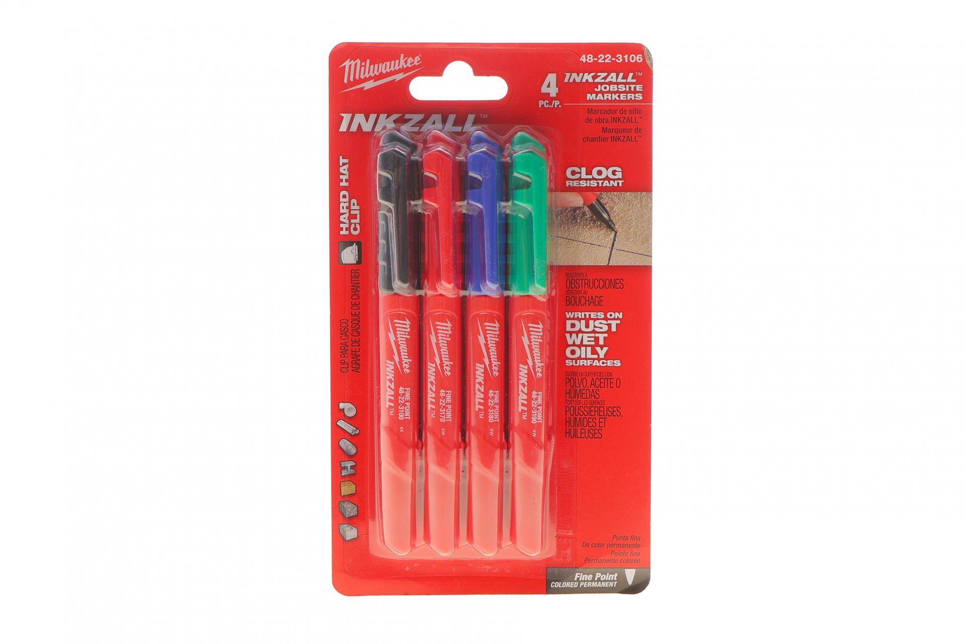 Набір маркерів 4 шт (зелений/синій/червоний/чорний)