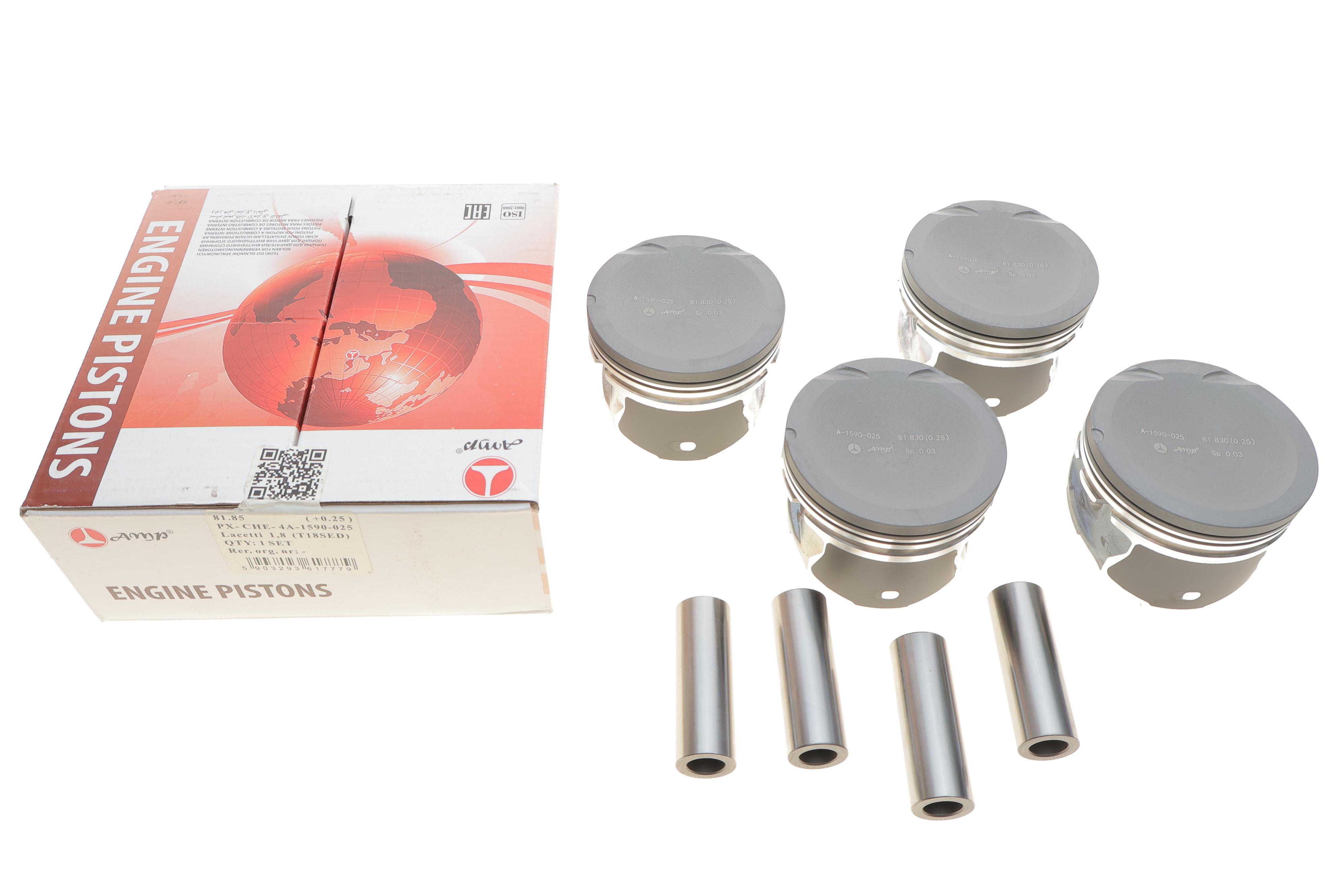 Поршень Chevrolet Lacetti 1.8 16V -07 (81.85mm/+0.25mm) (к-кт 4 шт)