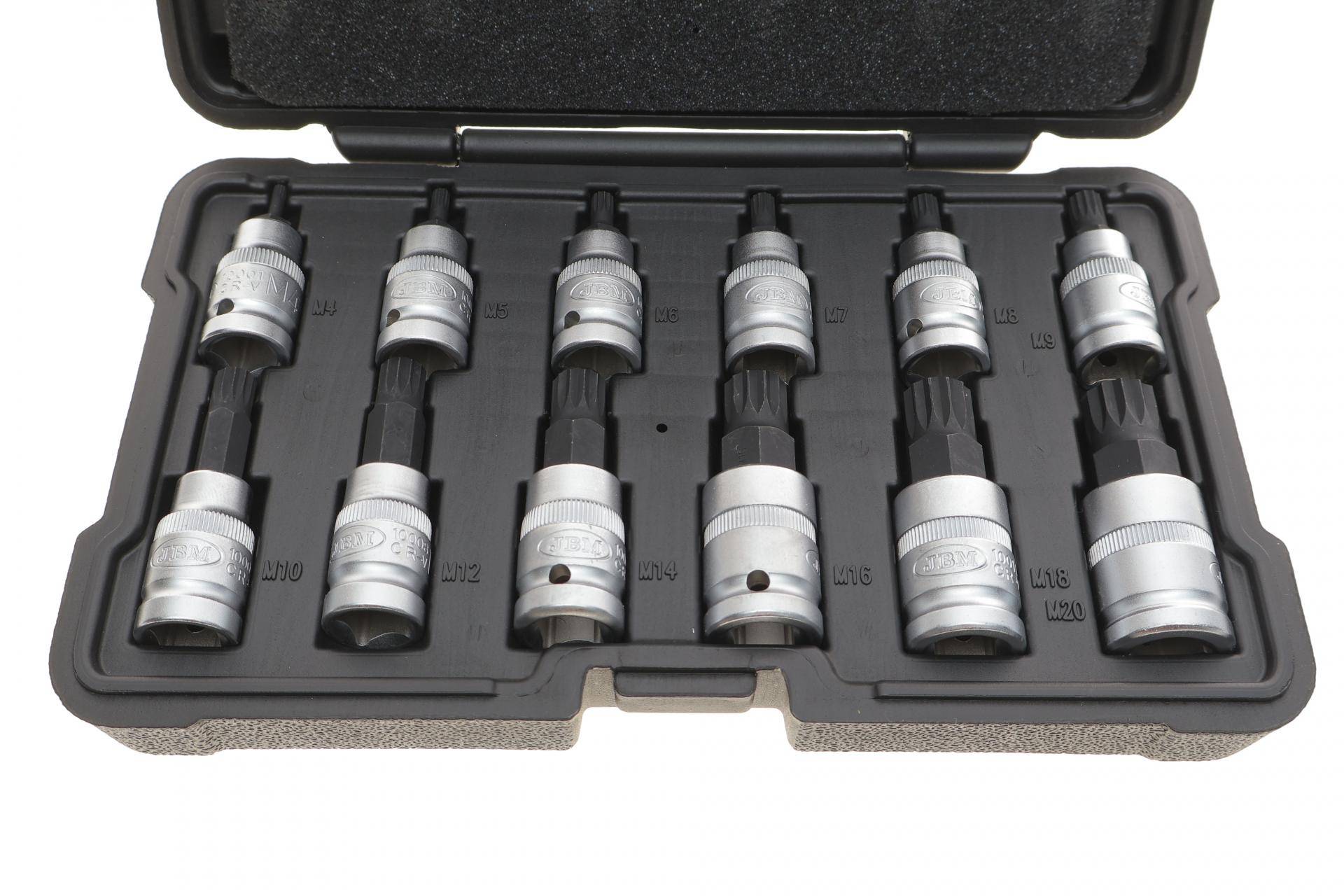 Набір головок 1/2" зі вставками XZN 12 од.