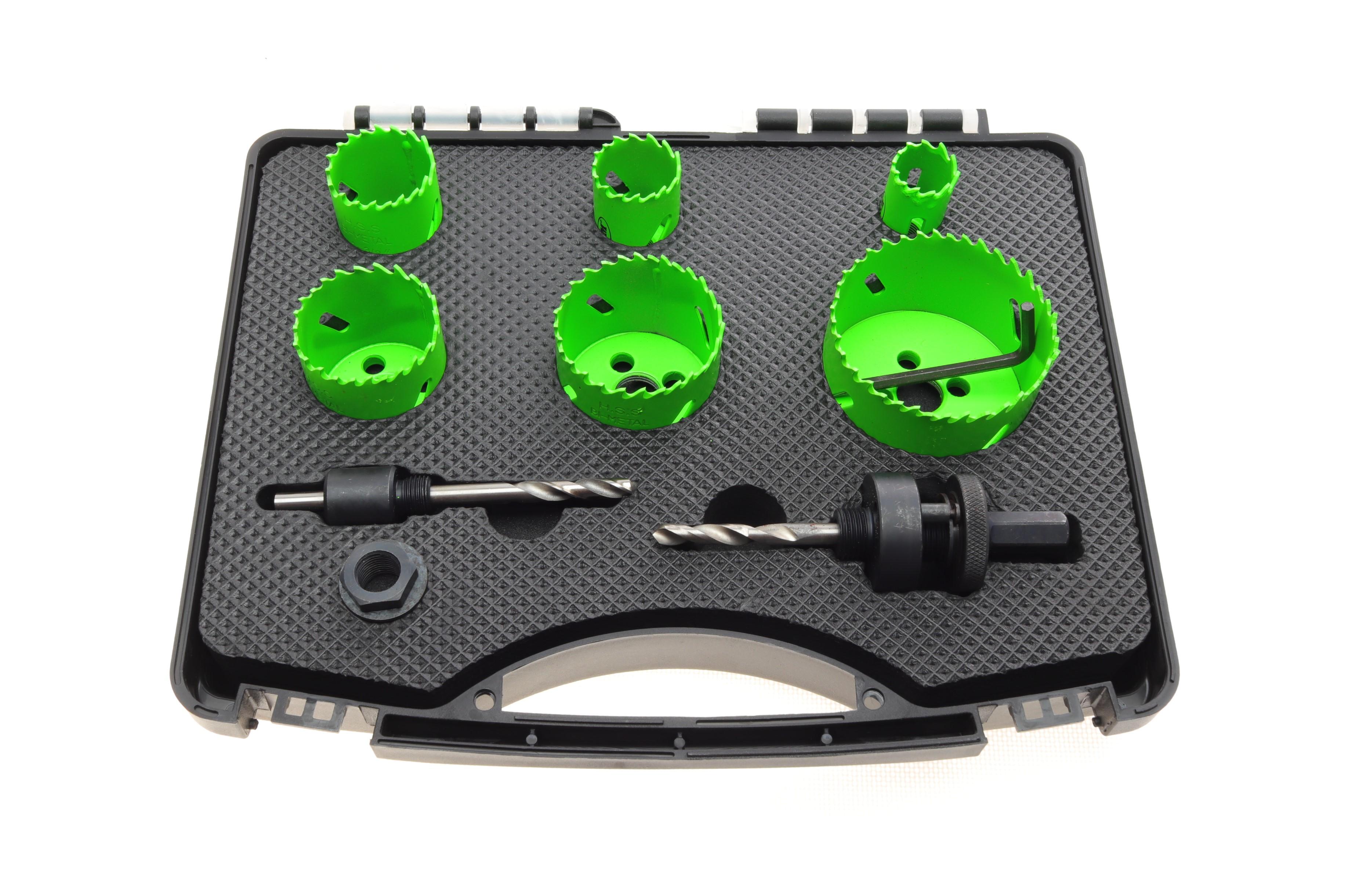 Набір пилок кільцевих біметалічних (+адаптери) (8шт)