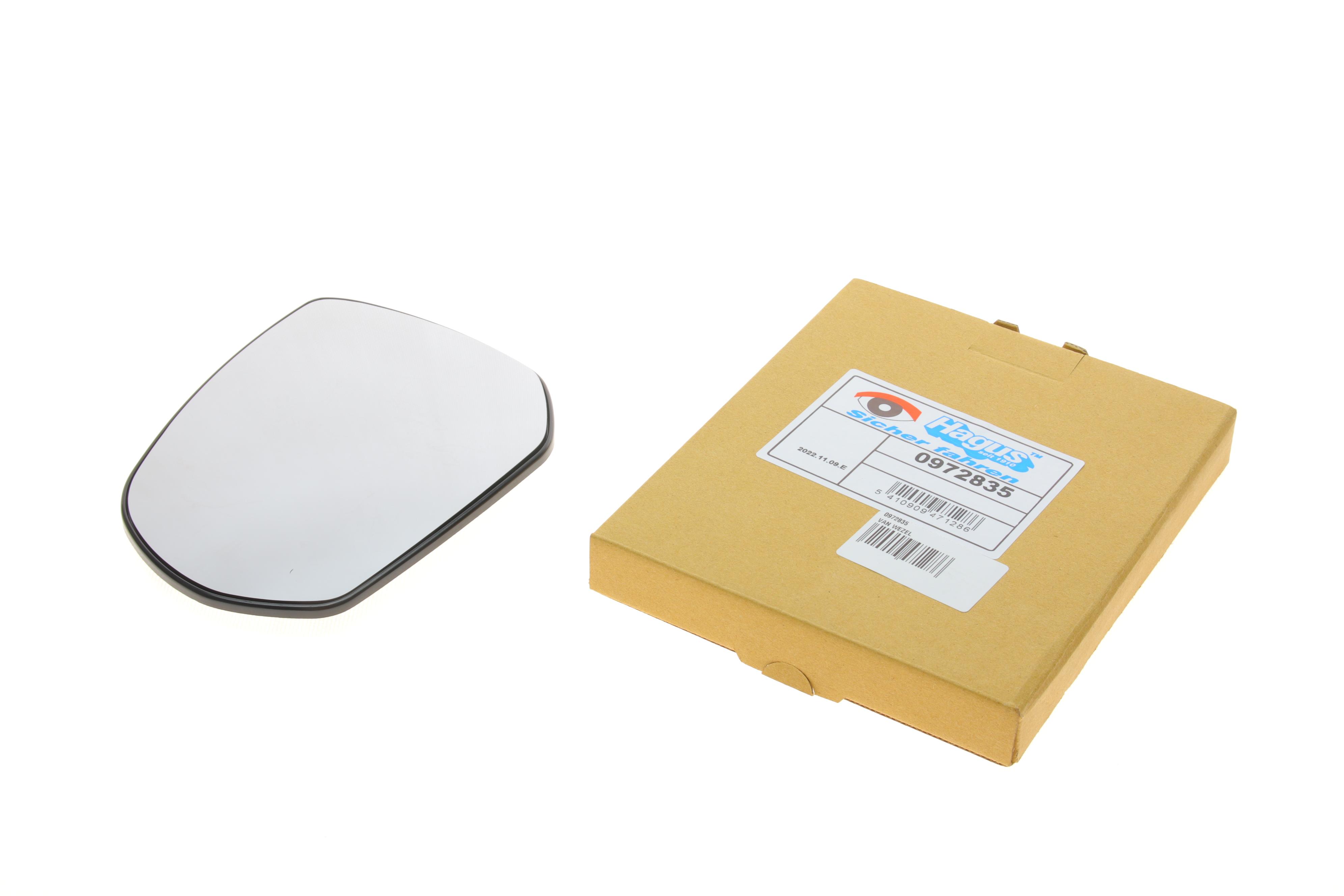 Стекло зеркала (с подогревом) Citroen C3/C4 06- (L)