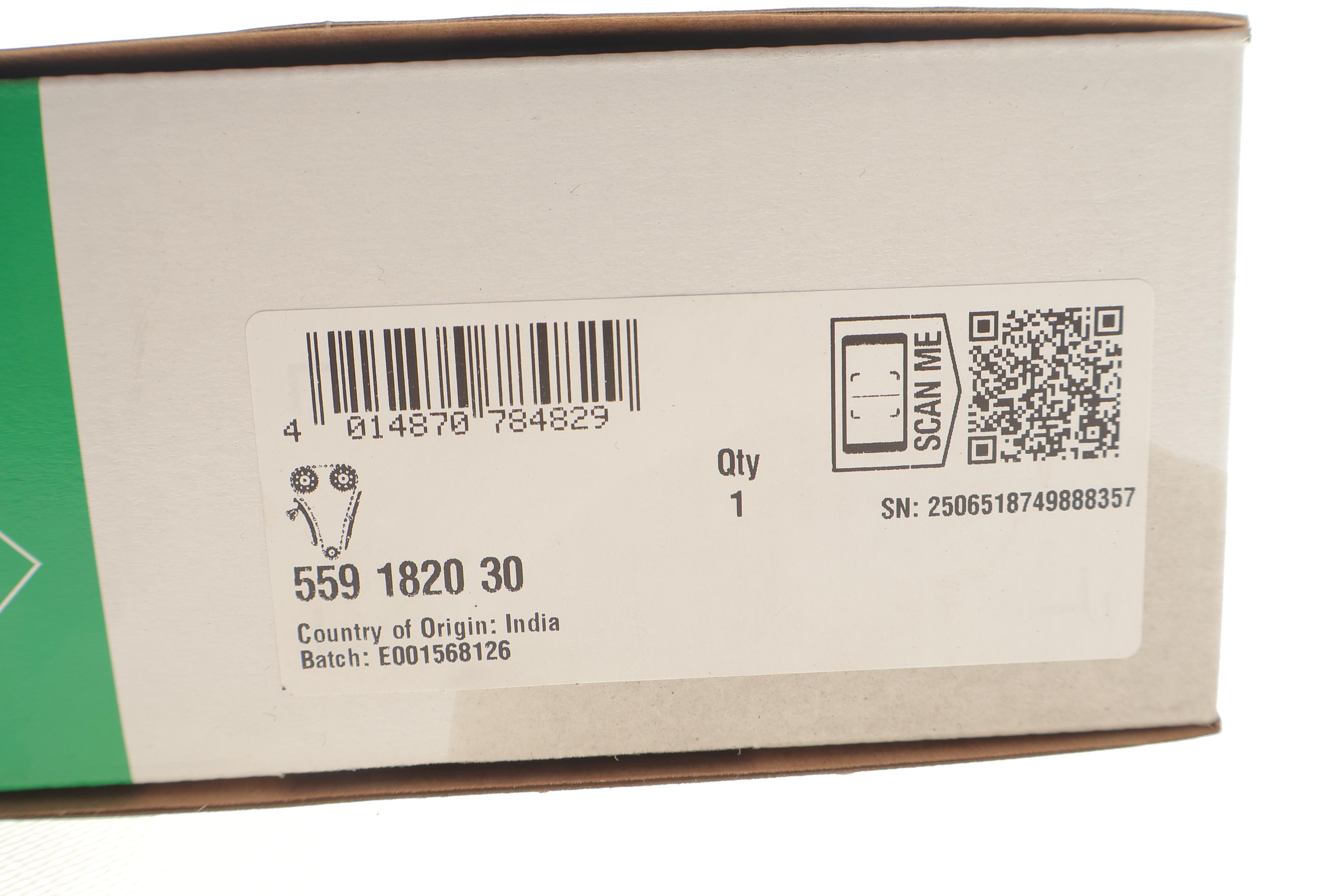 Комплект ланцюга ГРМ Skoda Fabia I/Roomster 1.2i, 03-15, 47/51kw, (ланцюг INA)