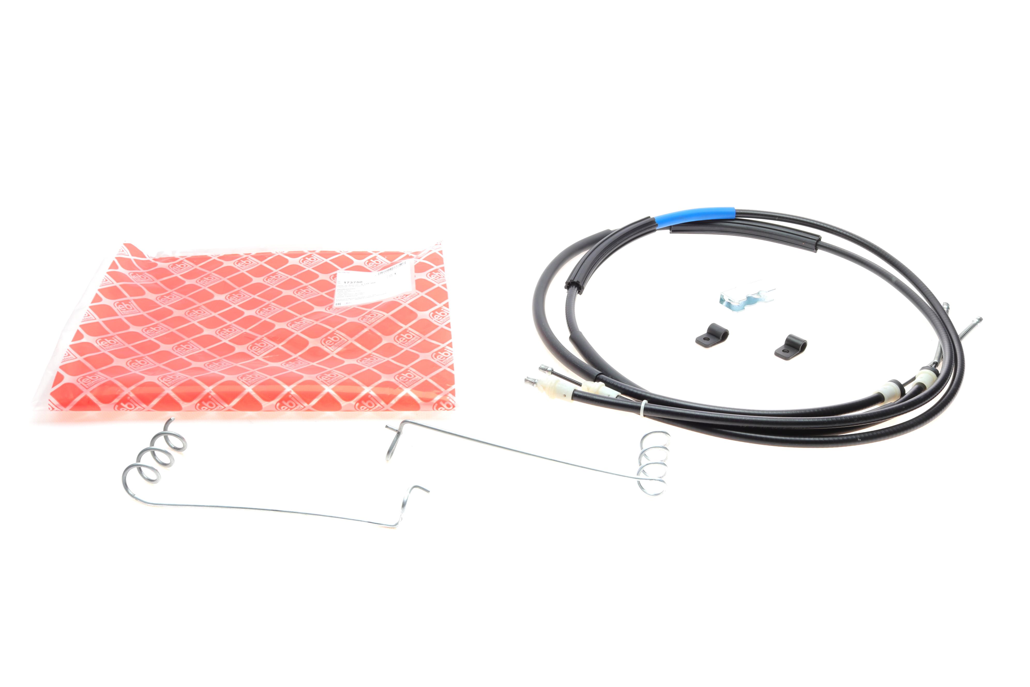 Трос ручника (задний) Ford Connect 02-13 (-ABS) (низкая база) (барабанный тормоз)