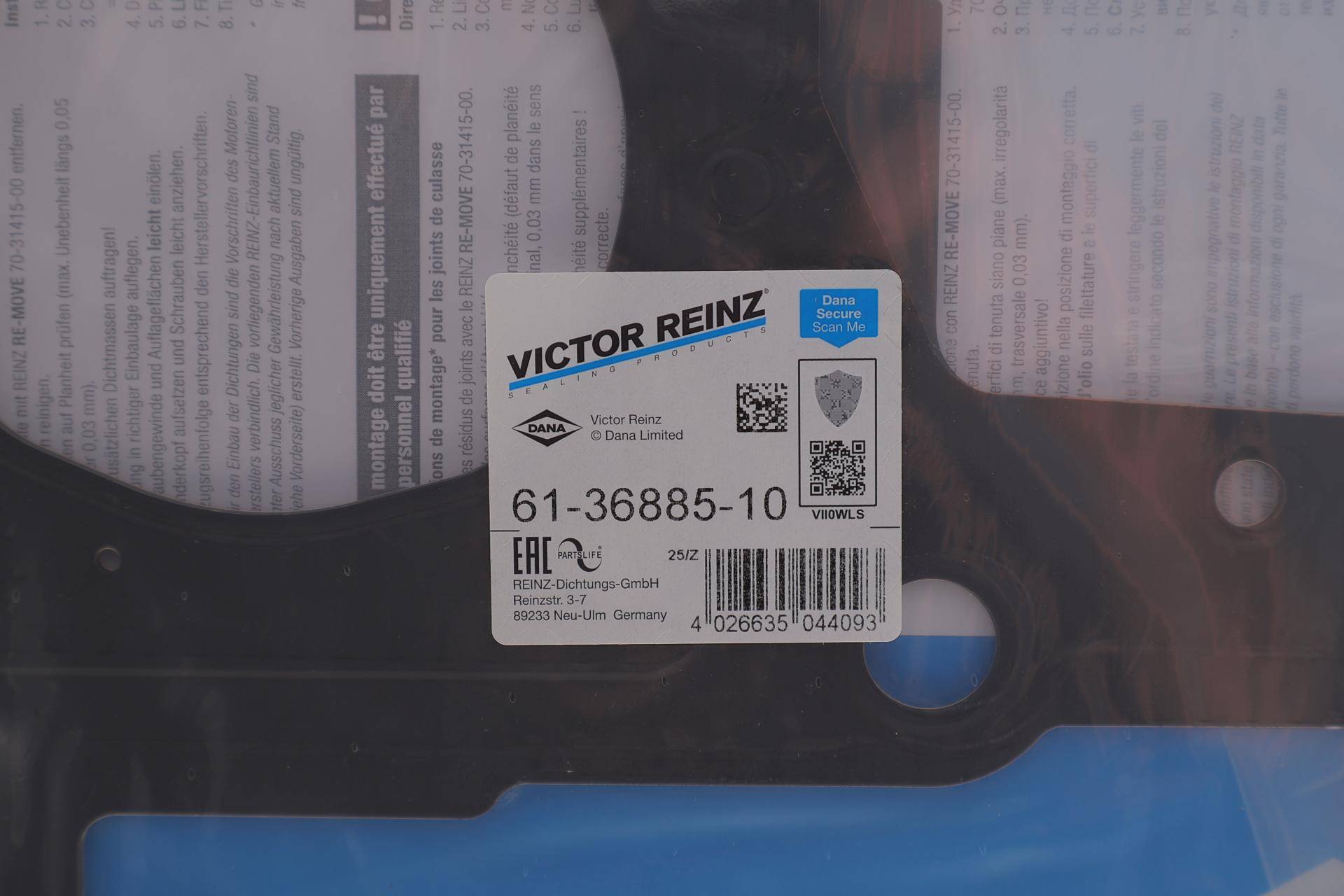 Прокладка ГБЦ Peugeot Boxer/Fiat Ducato 3.0D/3.0HDi 06- (1.2mm)