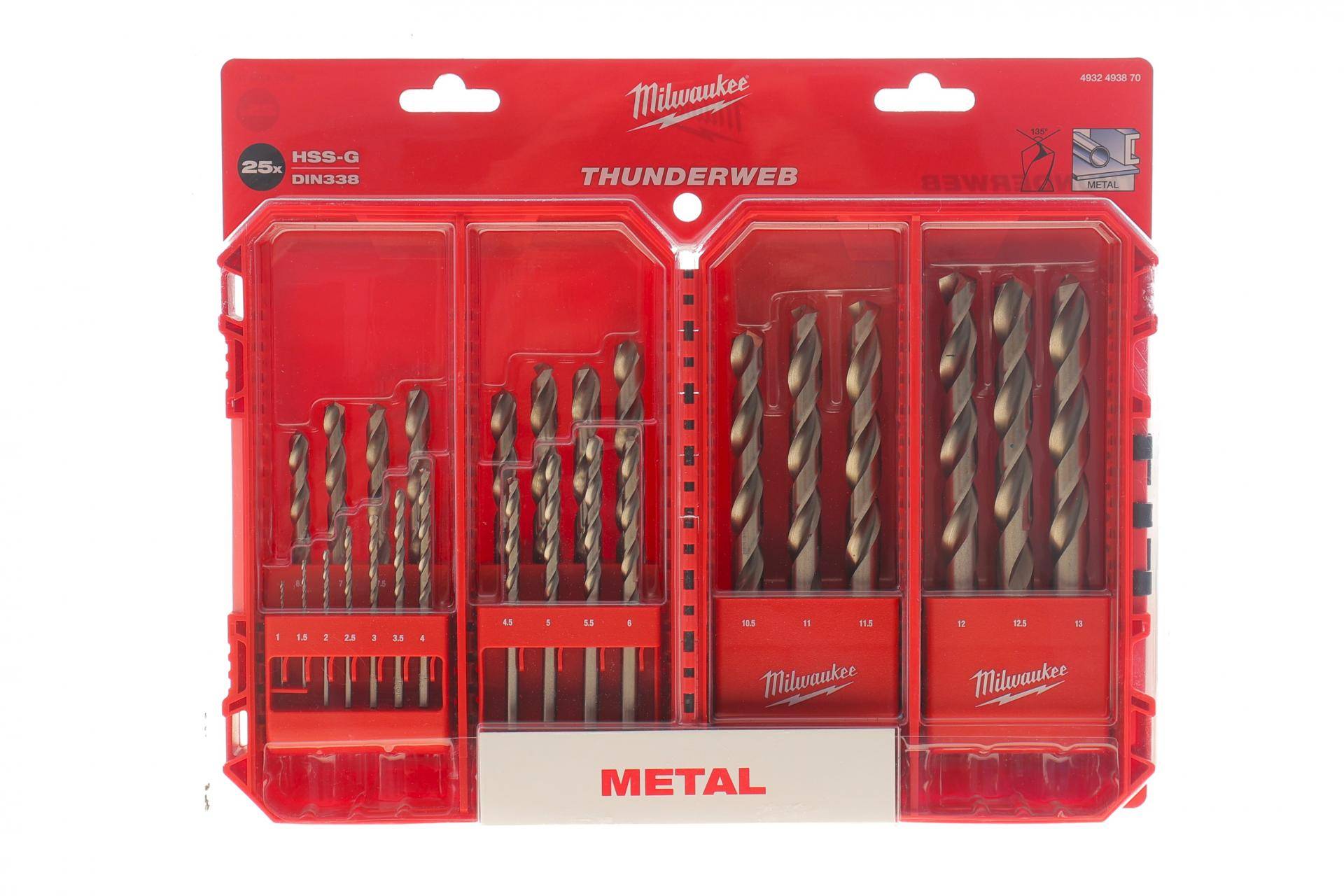 Набір свердл HSS-G Thunderweb Set Ø1-13 мм 25 од.