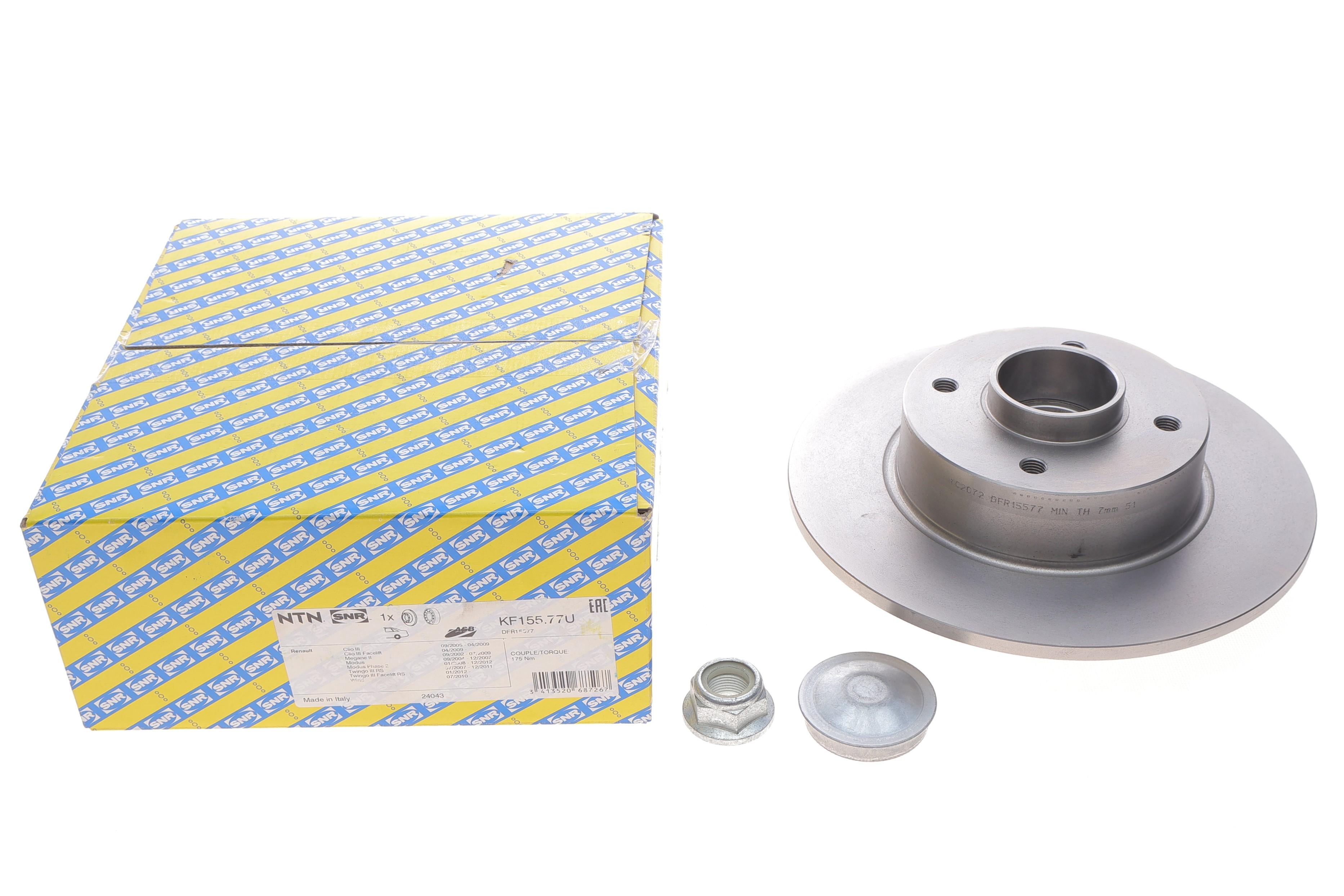 Диск гальмівний (задній) Renault Megane II 03- (240х8) (+ABS) (з підшипником)