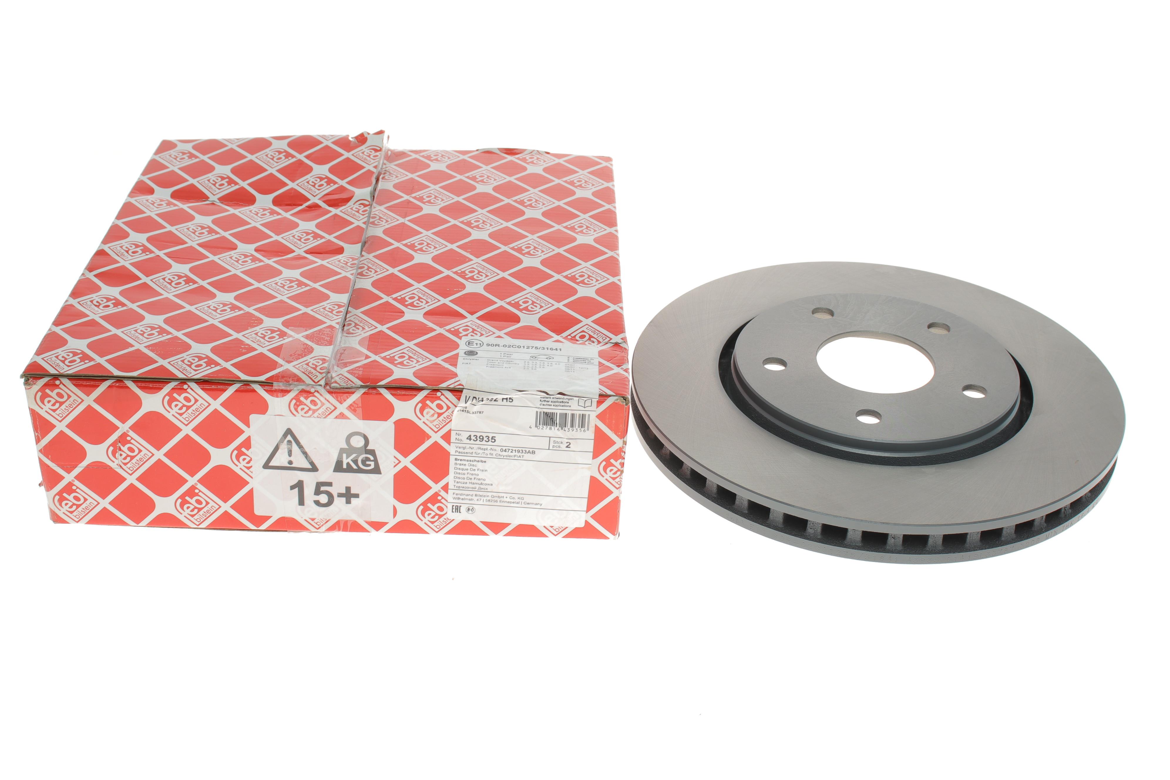 Диск гальмівний (передній) Chrysler Grand Voyager/Dodge Journey 07-/Fiat Freemont 11-15 (302x28)