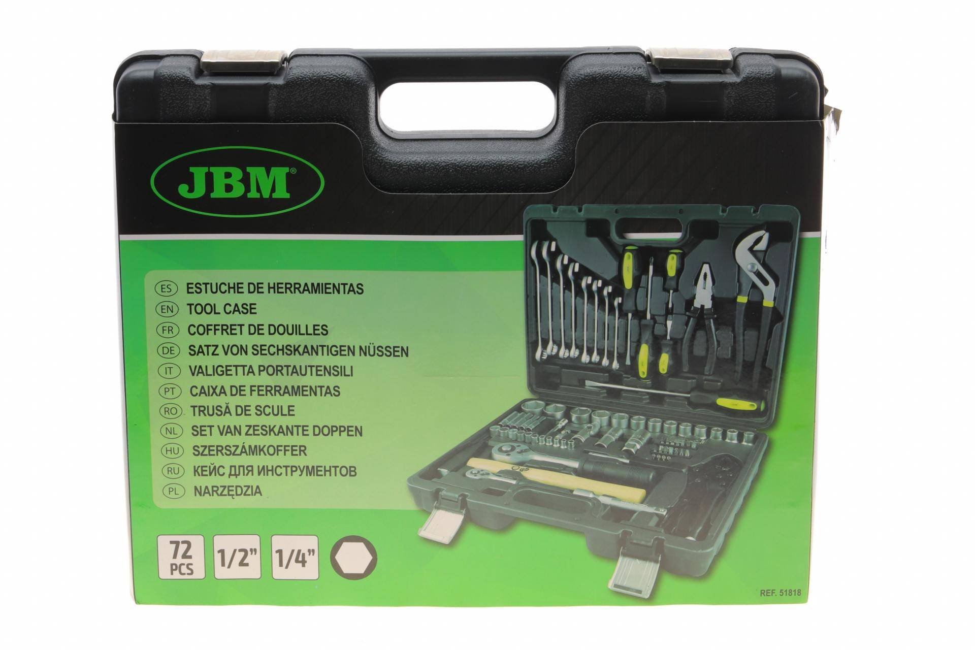 Haбіp інcтpумeнтів кoмбінoвaний 1/2", 1/4" 72 од.