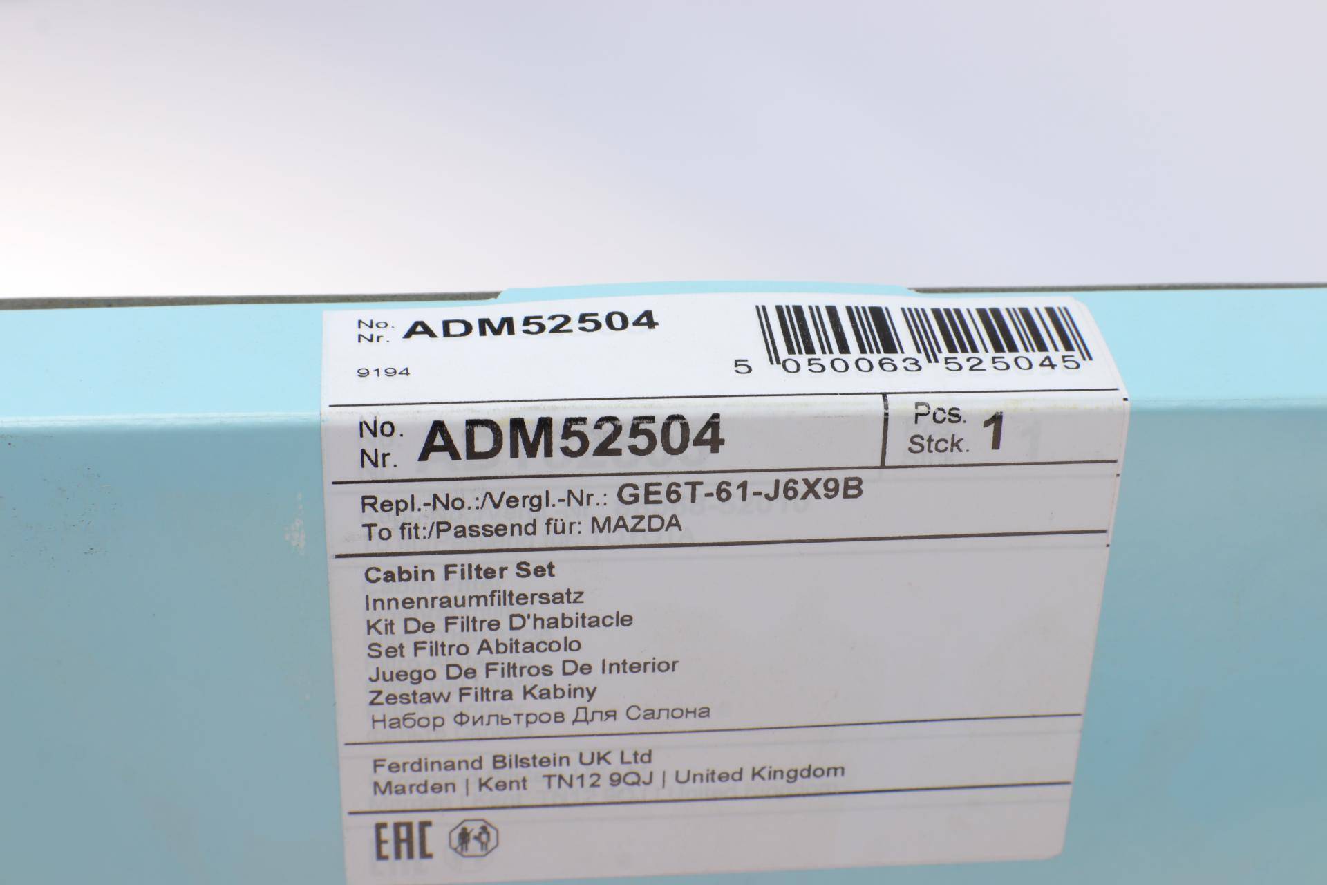 Фільтр салону Mazda 323 F VI/323 S VI/626 V/Premacy 1.4-2.0D 97-05 (к-кт)