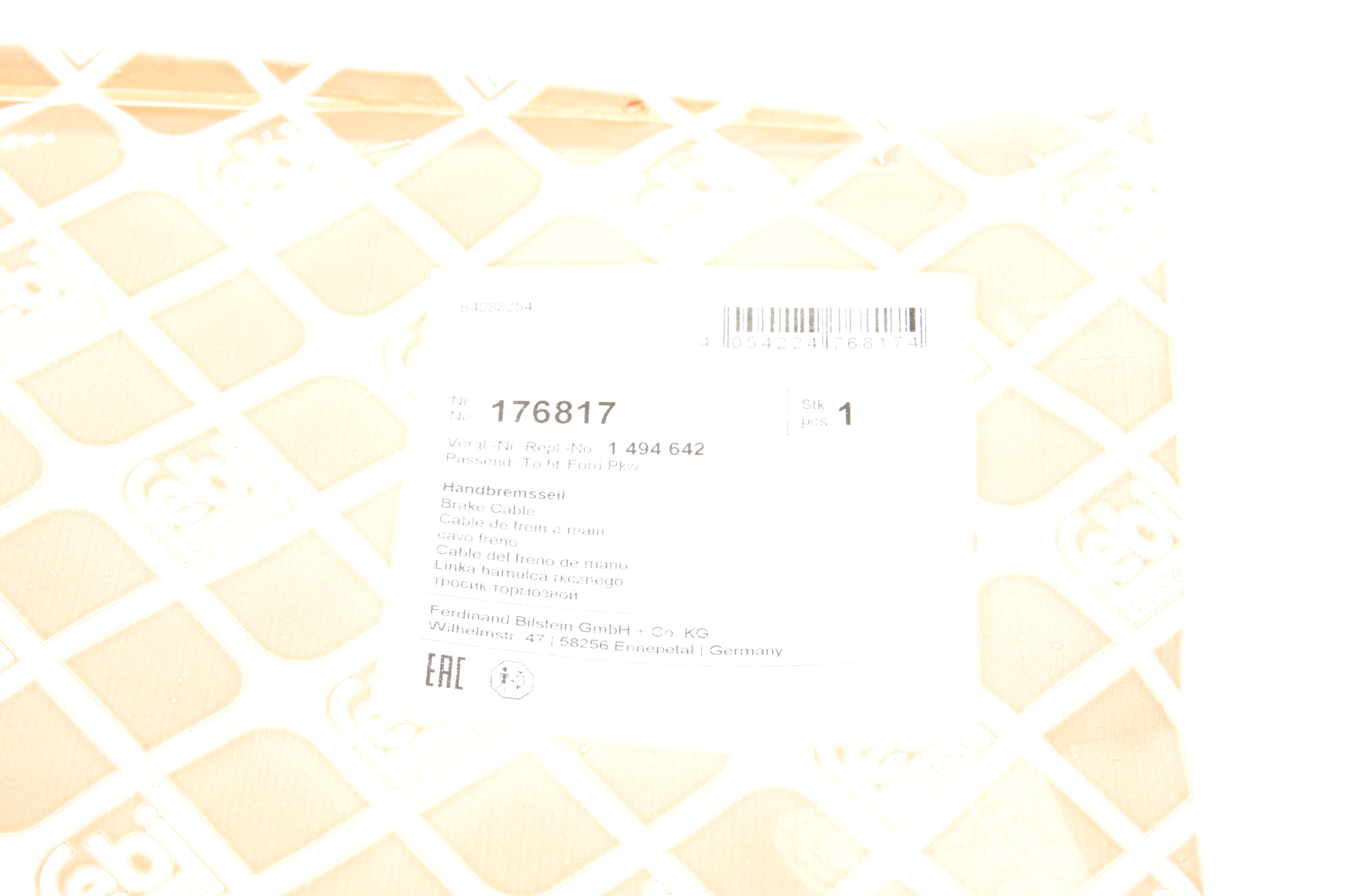 Трос ручника (задній) (L) Ford Transit 2.0/2.2 TDCi 00- (1547mm)