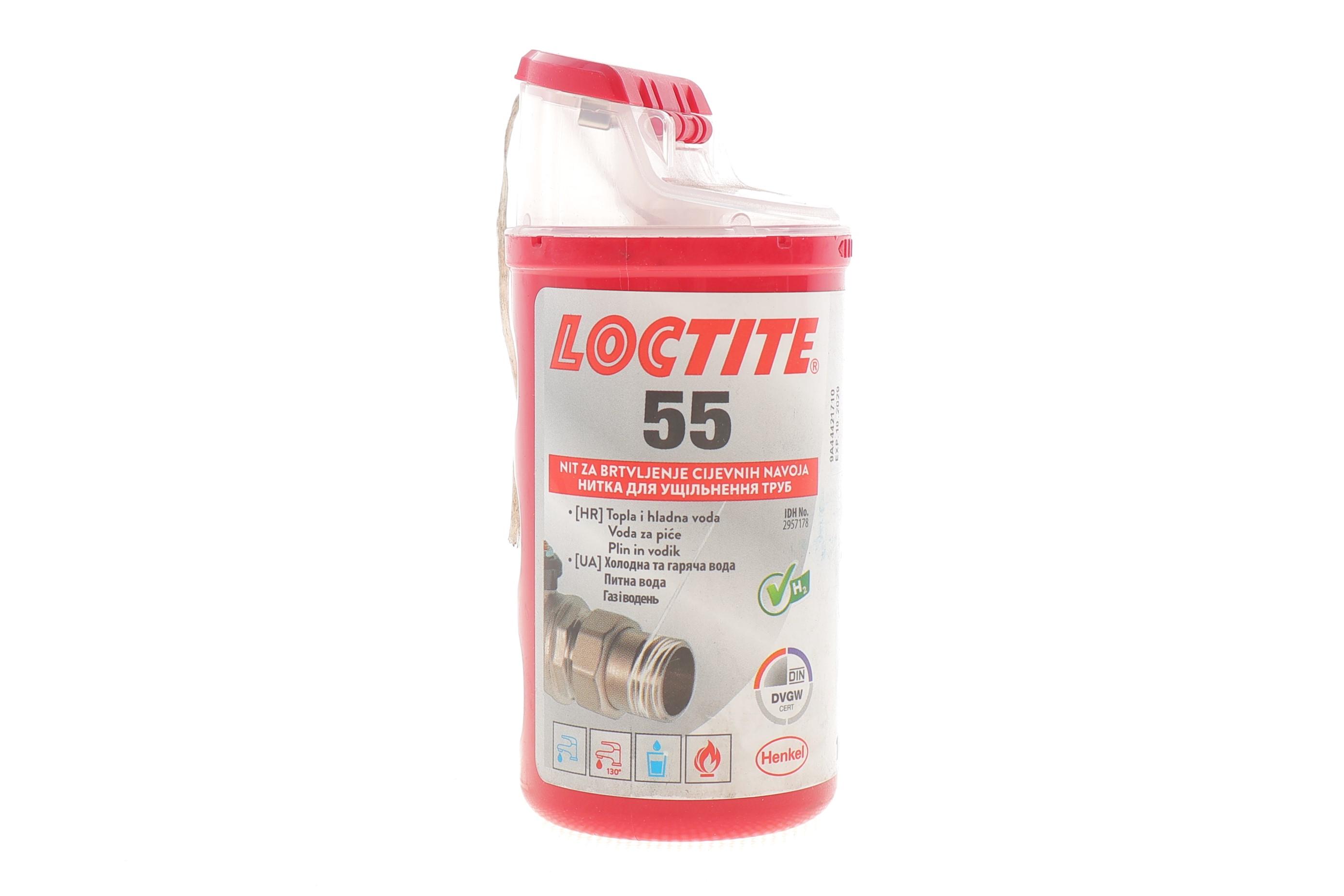 LOCTITE 55, Нитка поліамідна 40x160 m для металів, пластиків та водо-газопроводів, для різьби до 4"