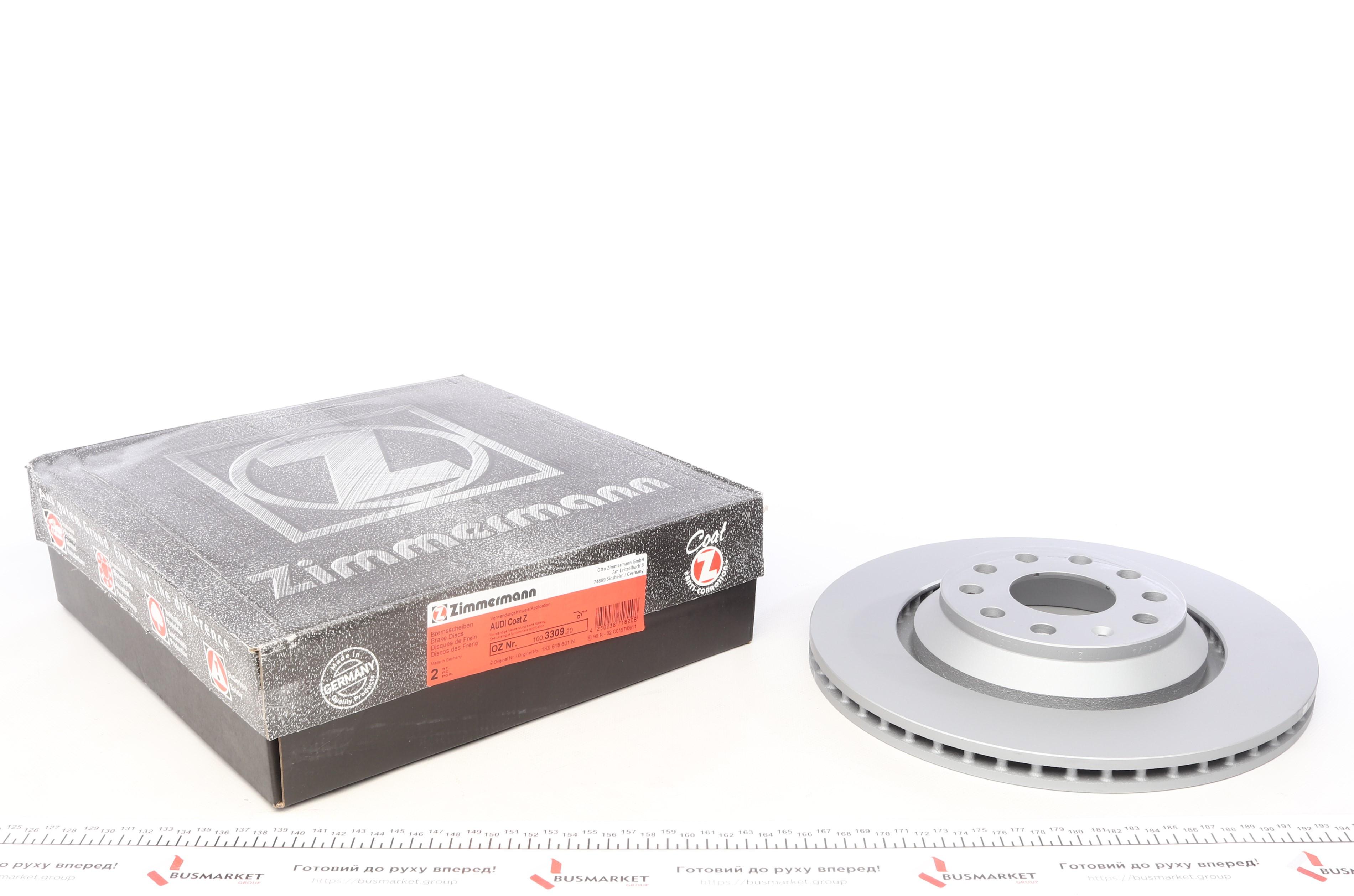 Диск тормозной (задний) VW Passat 05-/Golf/Seat Leon 12- (310x22) (с покрытием) (вент.)