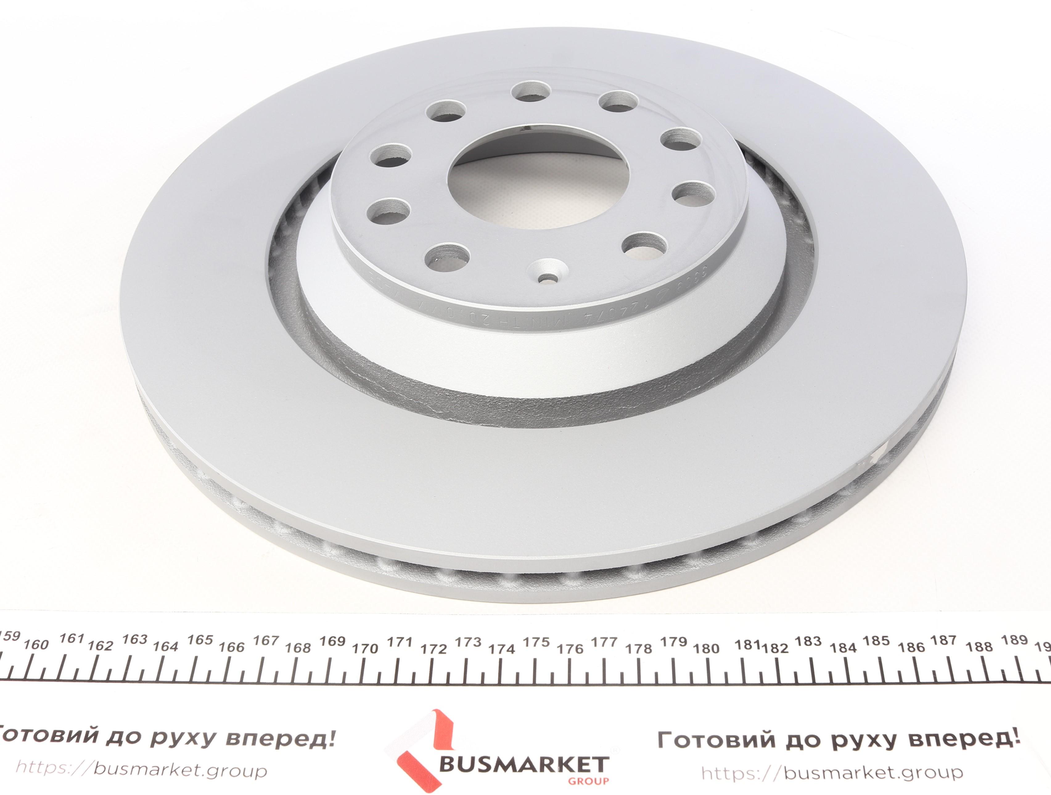 Диск тормозной (задний) VW Passat 05-/Golf/Seat Leon 12- (310x22) (с покрытием) (вент.)