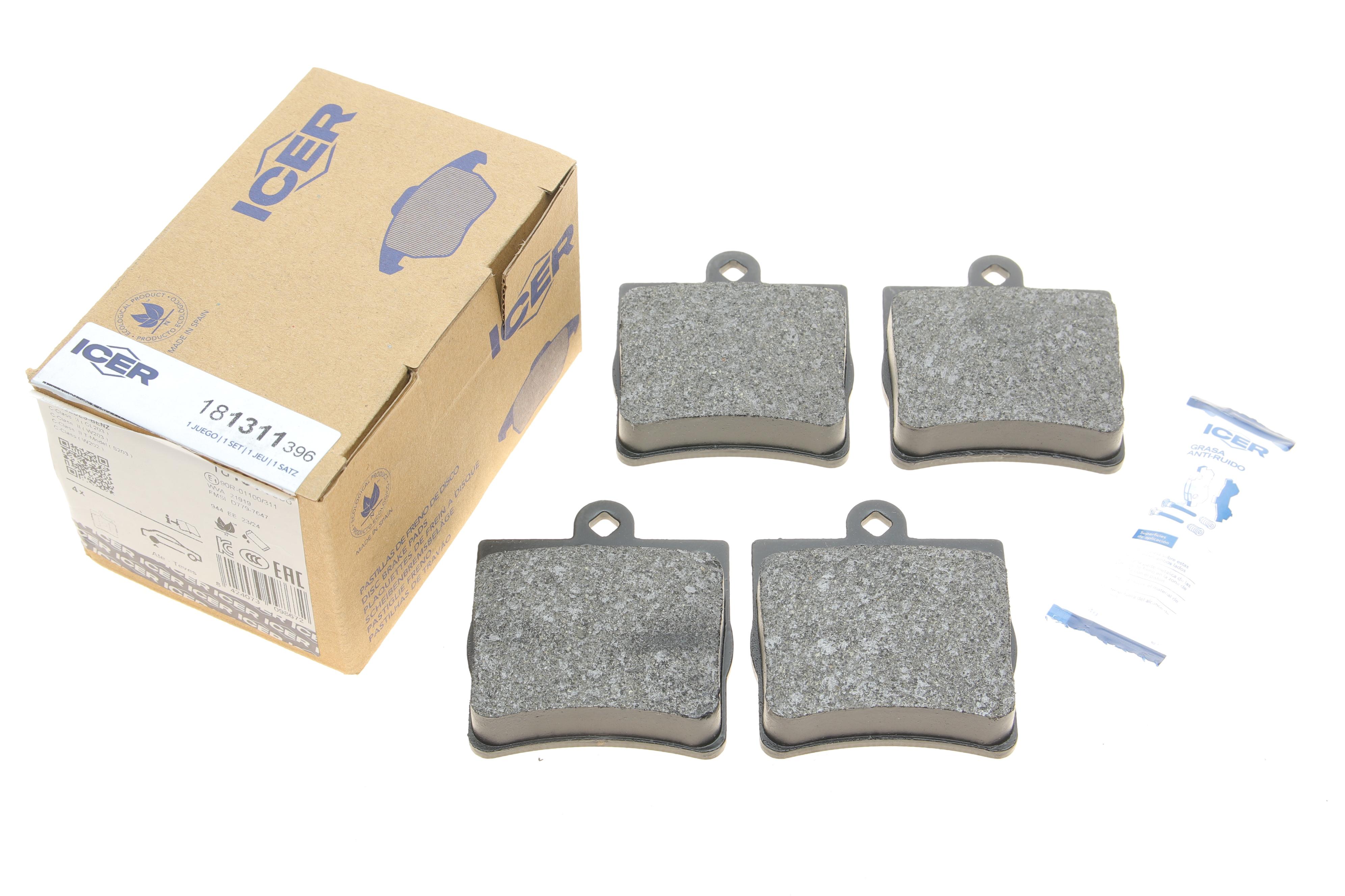 Колодки гальмівні (задні) MB (W202/S202/W203/S203/CL203/C208/C209/S124/W210/R170/R171) 93-11