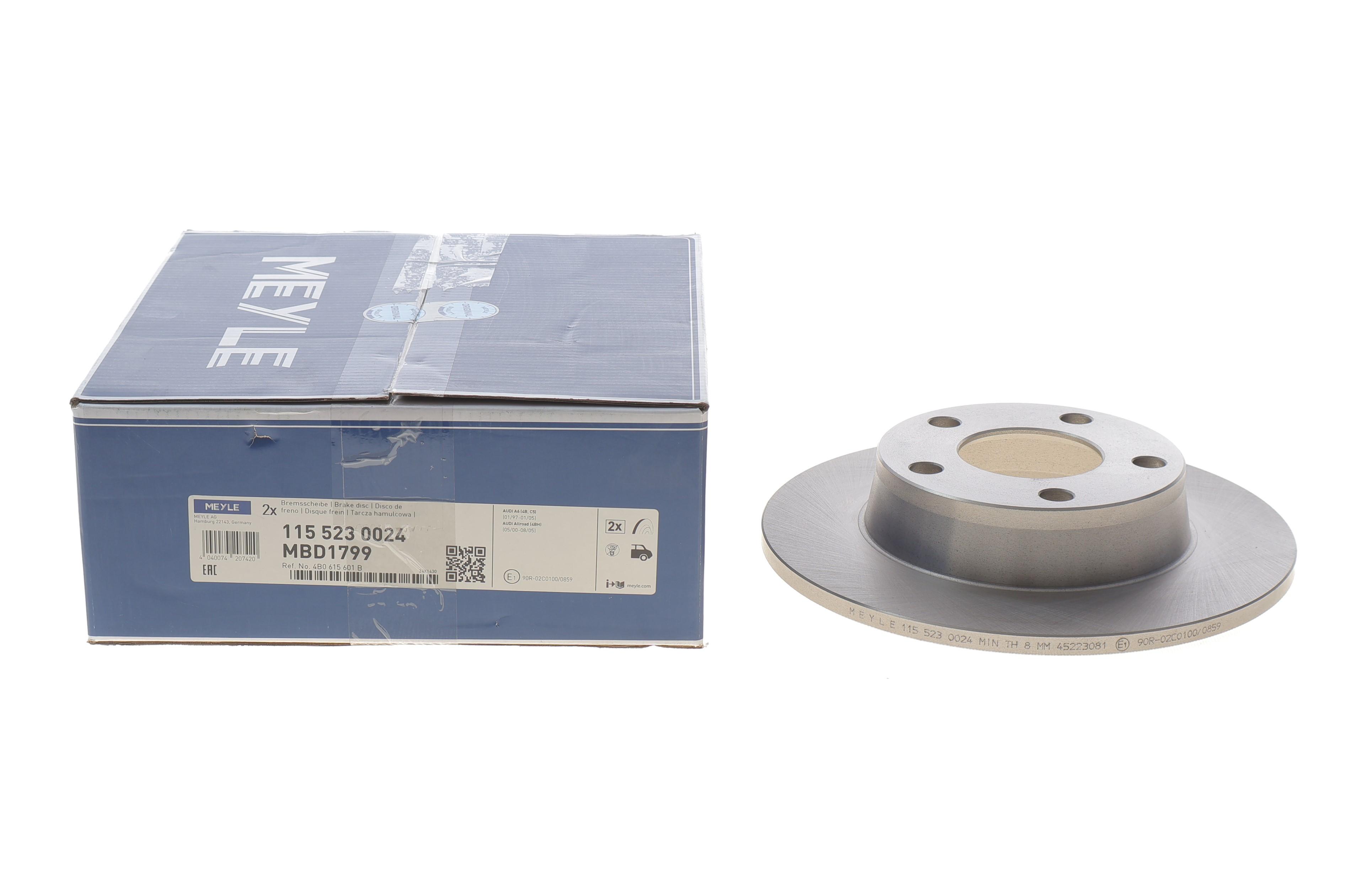 Диск тормозной (задний) Audi A6 97-05 (255x10)