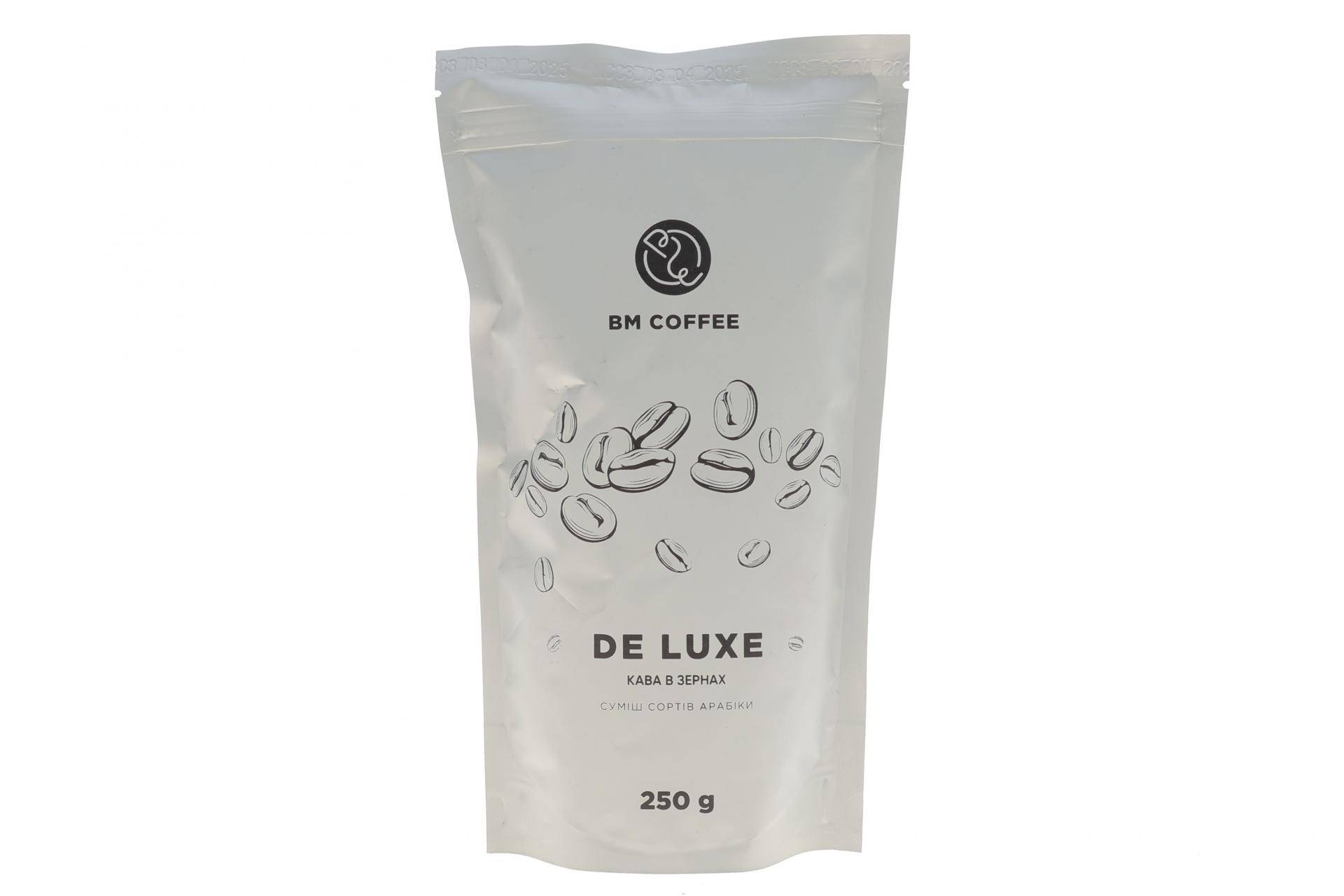 Кава смажена в зернах Арабіка De Luxe (0,25кг)