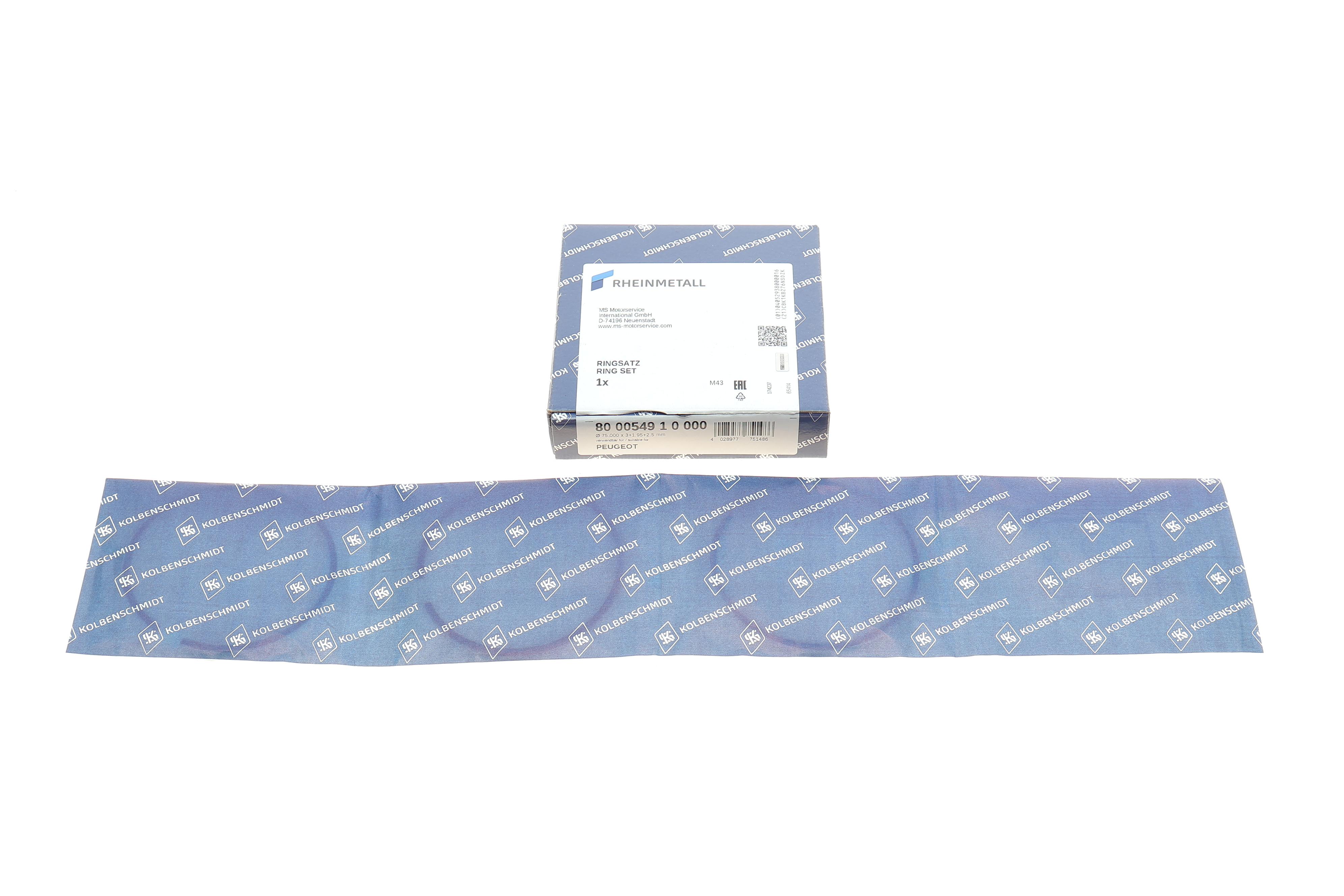 Кільця поршневі Citroen Berlingo 1.6HDI (75.00mm/STD) (3-1.95-2.5)