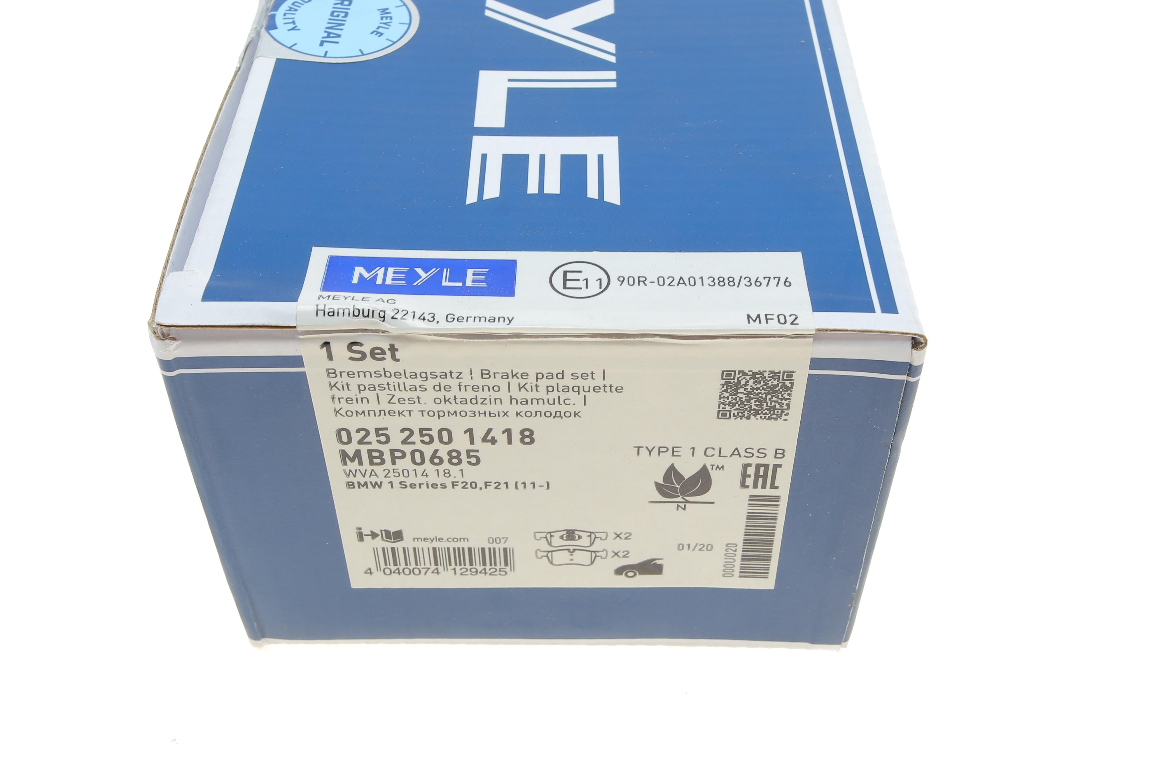 Колодки гальмівні (передні) BMW 1 (F20/F21)/2 (F22/F87)/3 (F30/F80) 10-