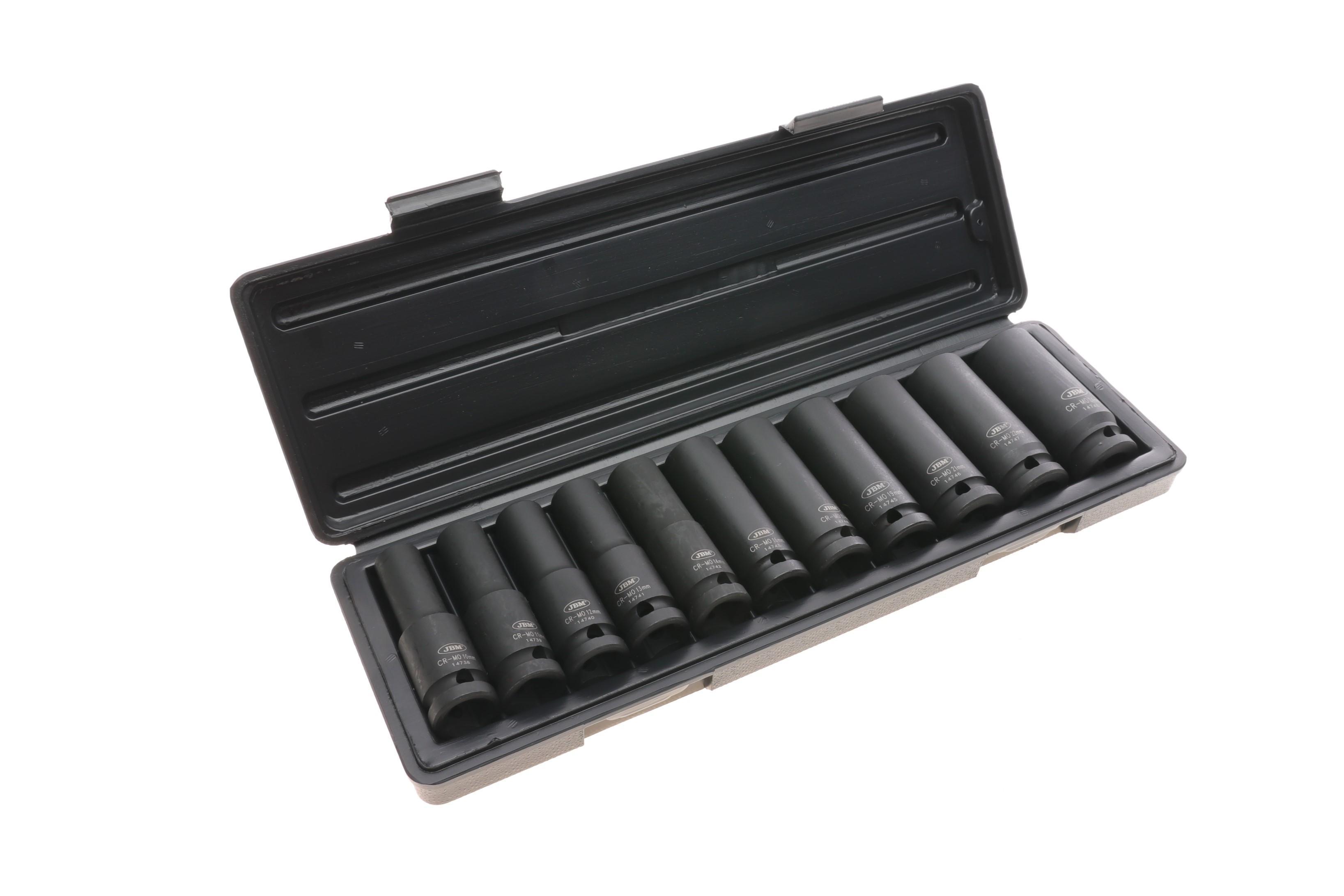 Набор ударных головок 12-граней 1/2" 10-24 мм 11 ед. Long 78 мм