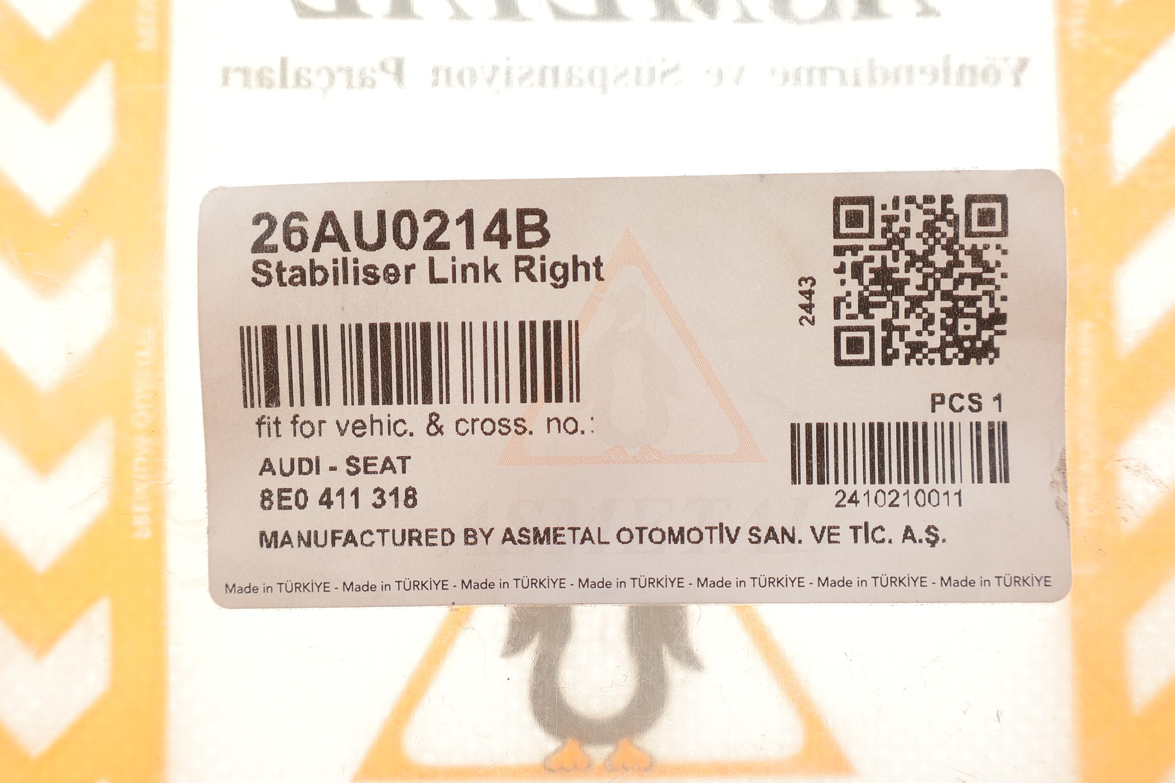 Тяга стабилизатора (переднего) (R) Audi A4 1.6-4.2 00-09 (без болтов)