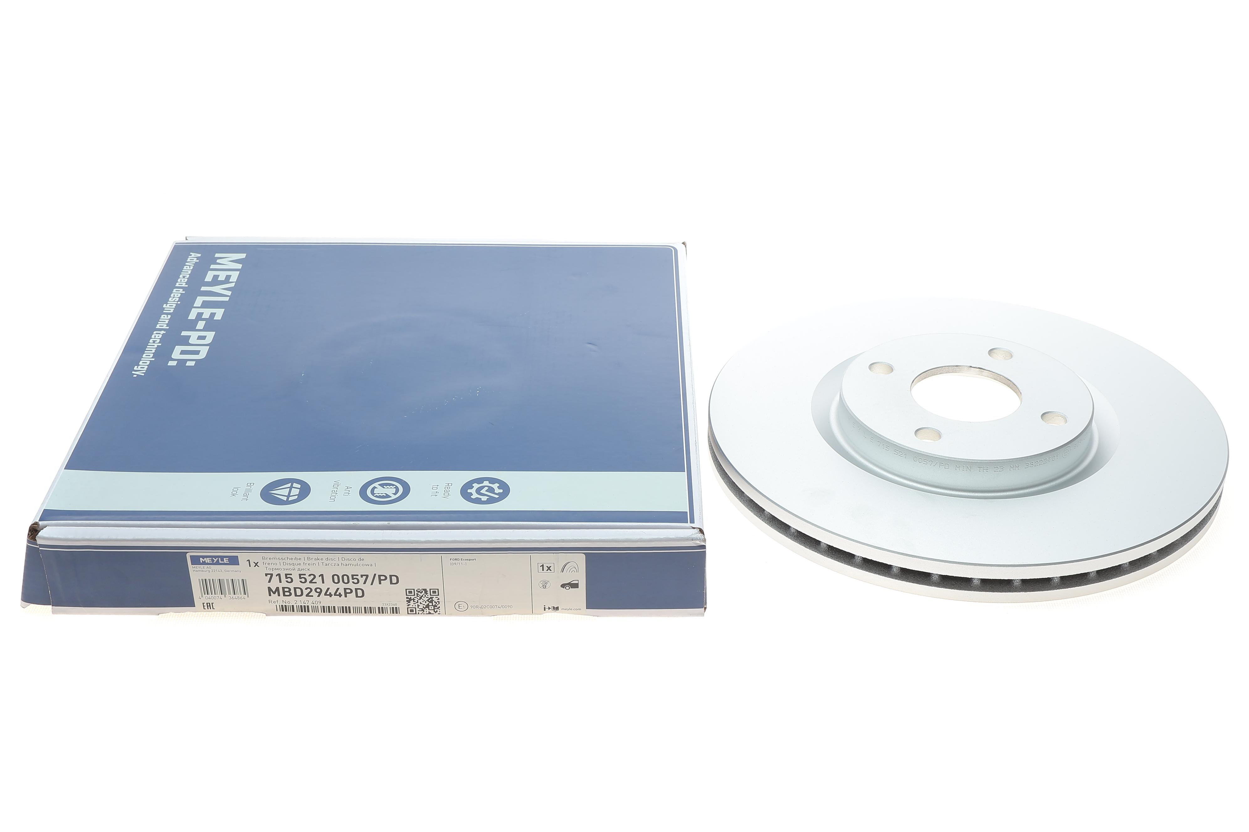 Диск тормозной (передний) Ford Ecosport 12- (300x25) (с покрытием) (вент.)