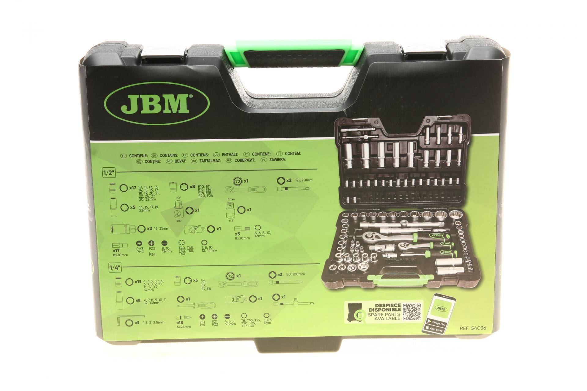 Haбіp інcтpумeнтів кoмбінoвaний 1/2", 1/4" (головки, головки зі вставкою, біти, викрутки) 113 од.