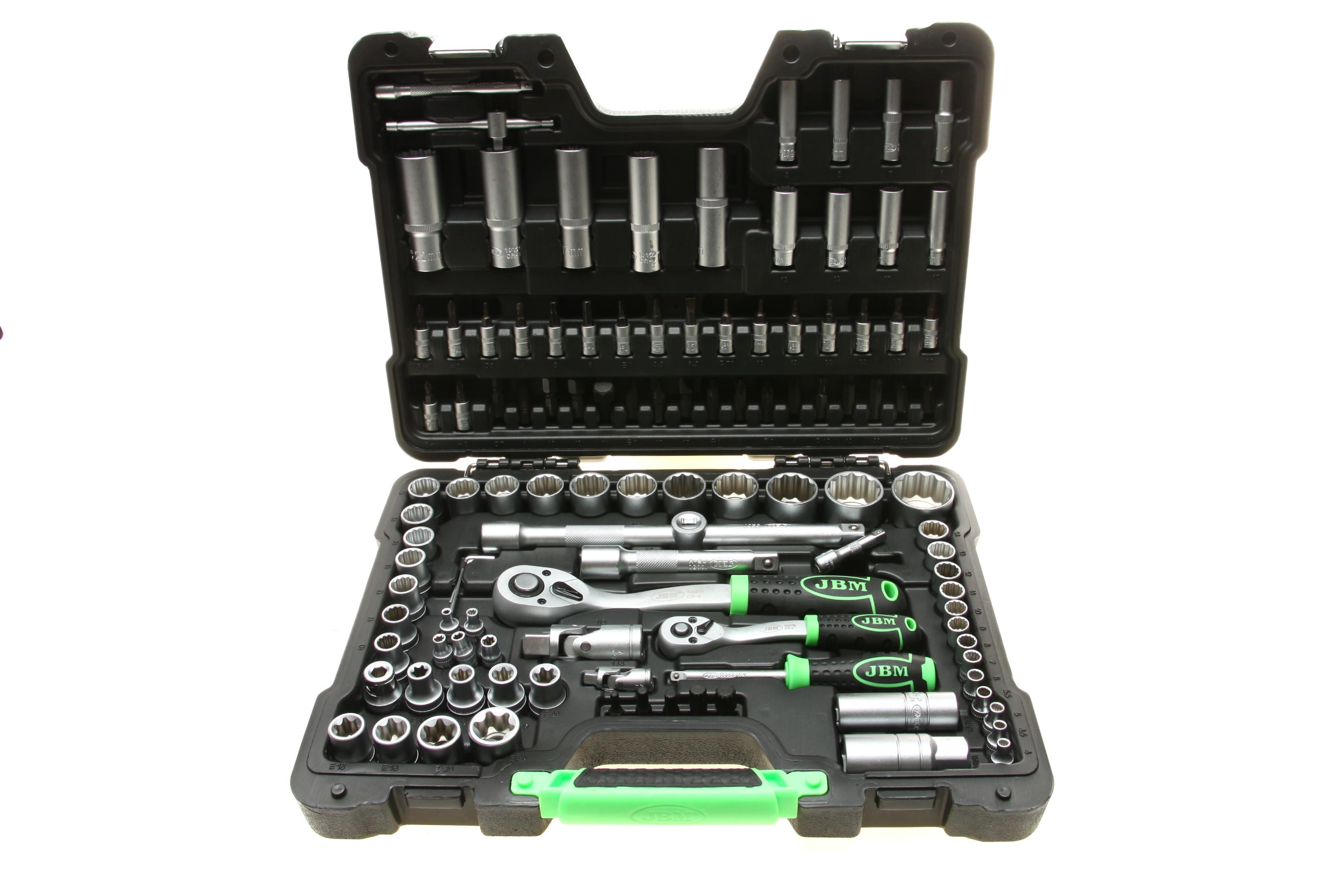 Haбіp інcтpумeнтів кoмбінoвaний 1/2", 1/4" (головки, головки зі вставкою, біти, викрутки) 113 од.