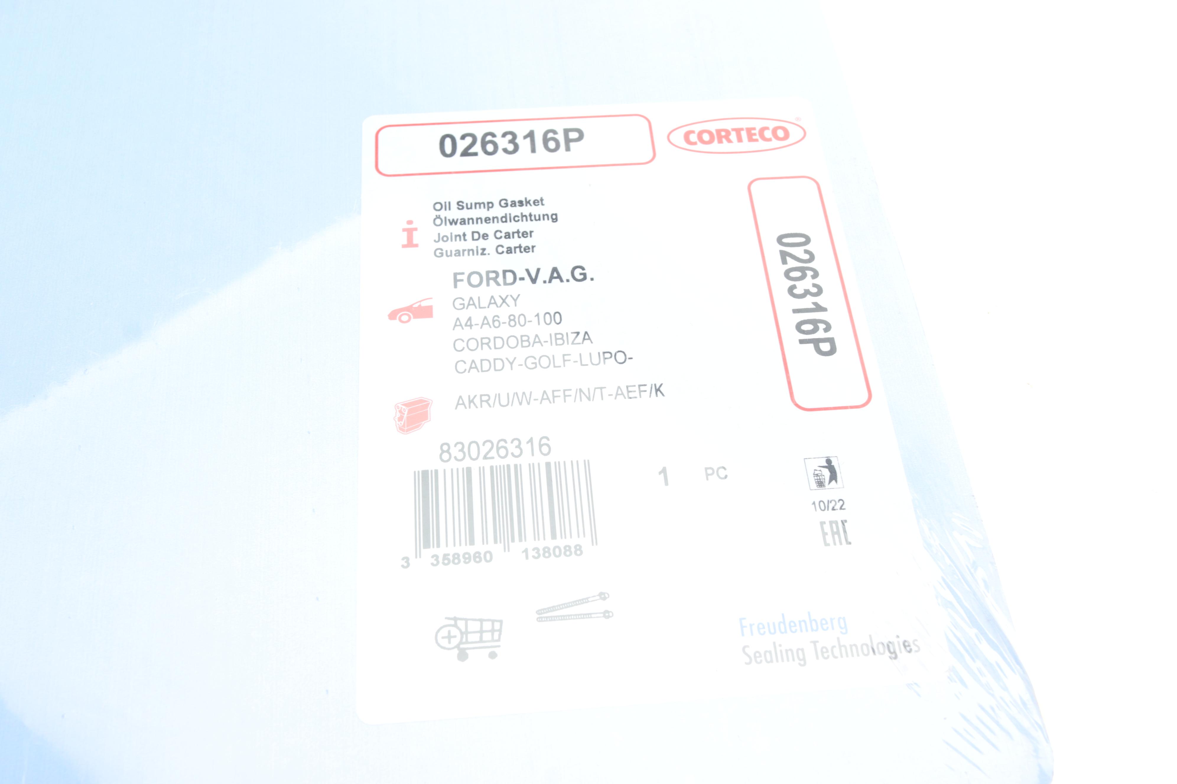 Прокладка піддону VW T4/Caddy 1.9TDI/SDI 92-05